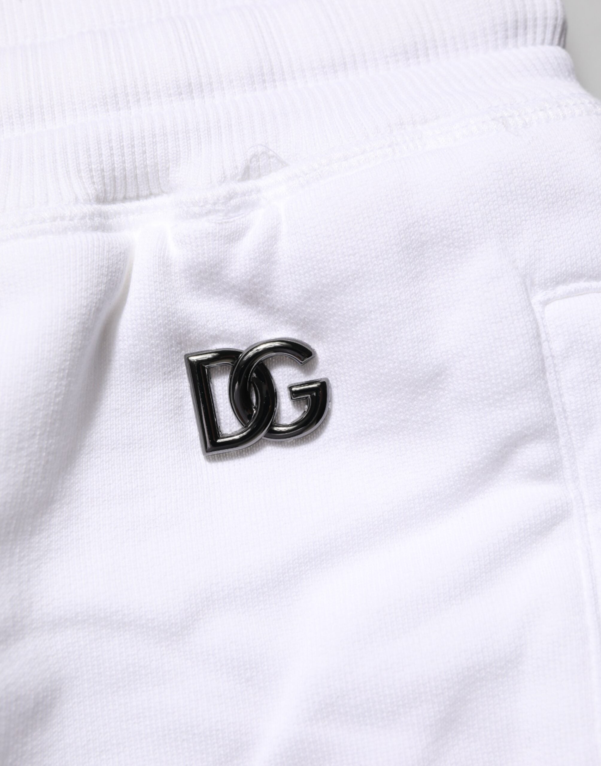 Dolce & Gabbana White Distressed Bermuda Shorts, Designer Couture