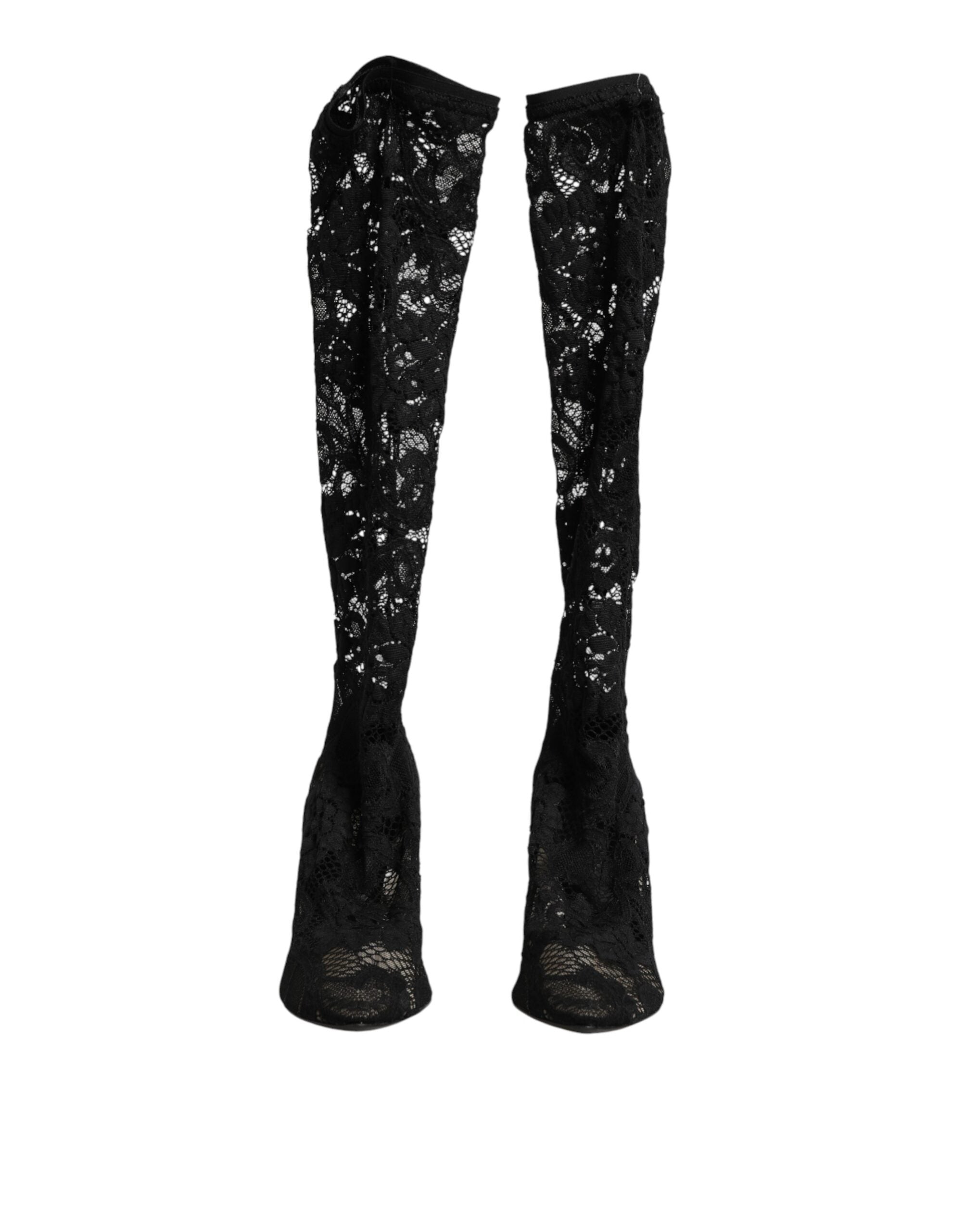 Discover the exquisite Dolce & Gabbana Taormina Lace Sock Boots, where luxurious lace meets Italian craftsmanship, embodying timeless elegance and sensual allure.