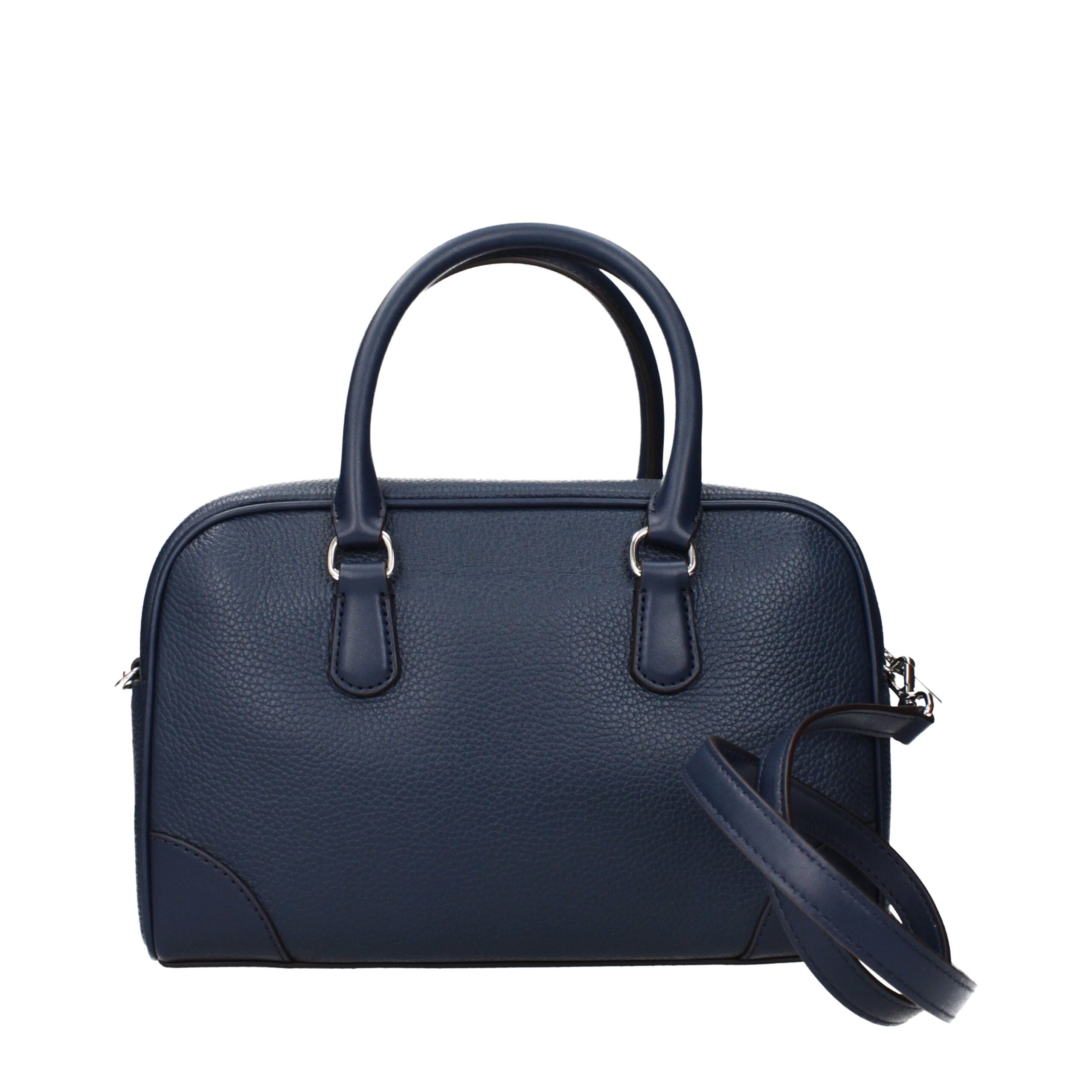 Experience the allure of the Michael Kors Blue Leather Handbag, a timeless masterpiece crafted for the discerning individual who embodies elegance and sophistication.
