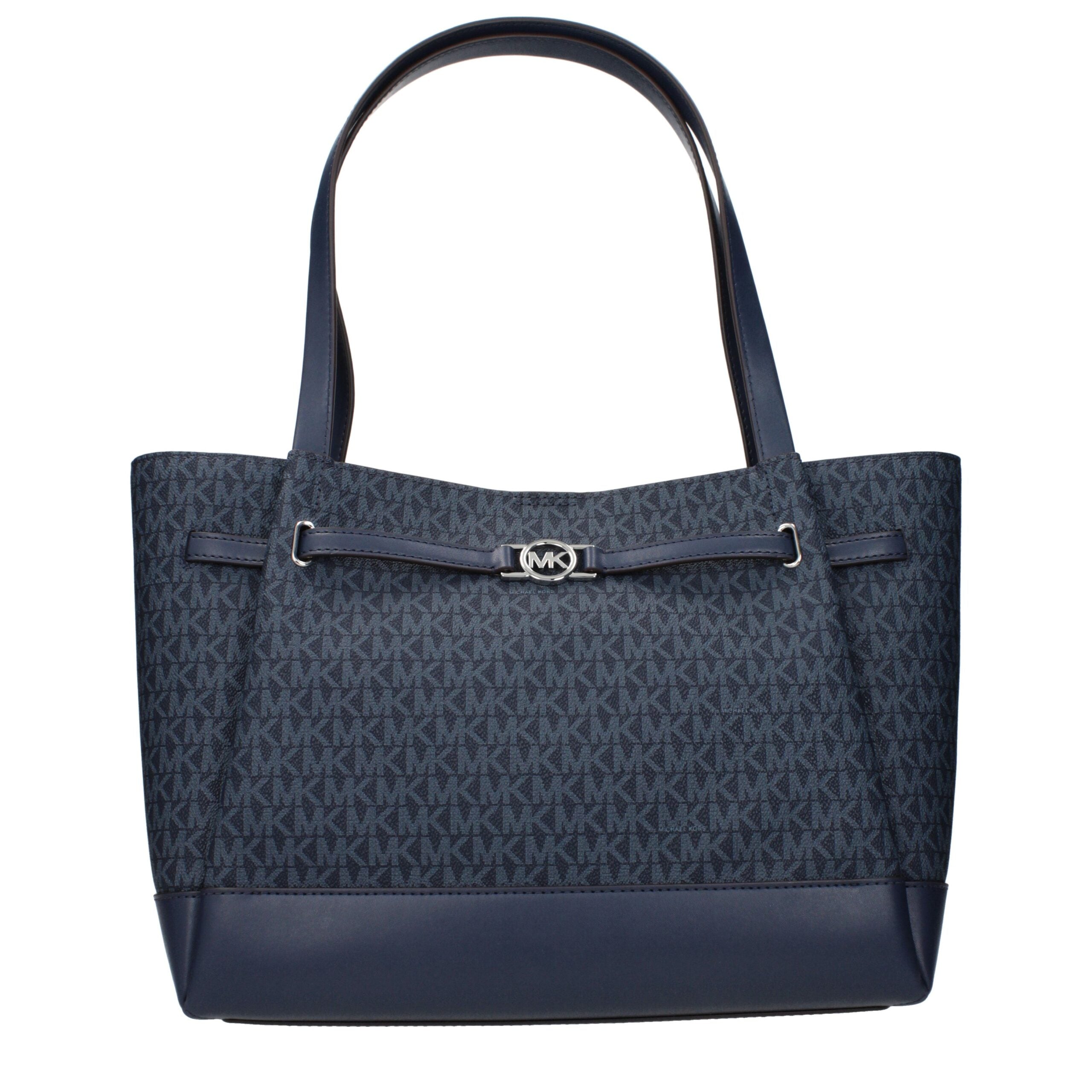 Elevate your style with the Michael Kors Blue Fabric Shoulder Bag, a timeless blend of luxury and versatility, perfect for any sophisticated wardrobe.