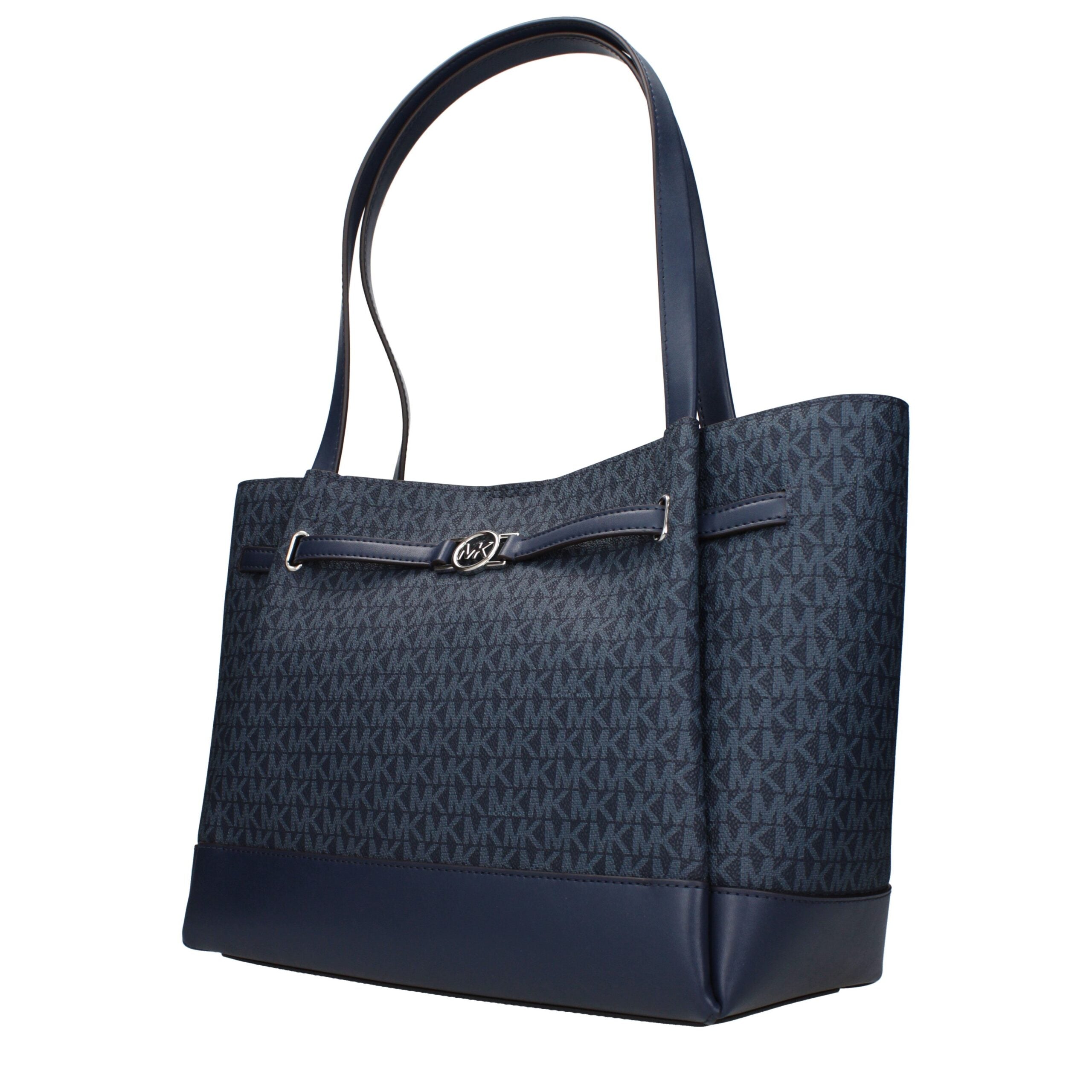 Elevate your style with the Michael Kors Blue Fabric Shoulder Bag, a timeless blend of luxury and versatility, perfect for any sophisticated wardrobe.