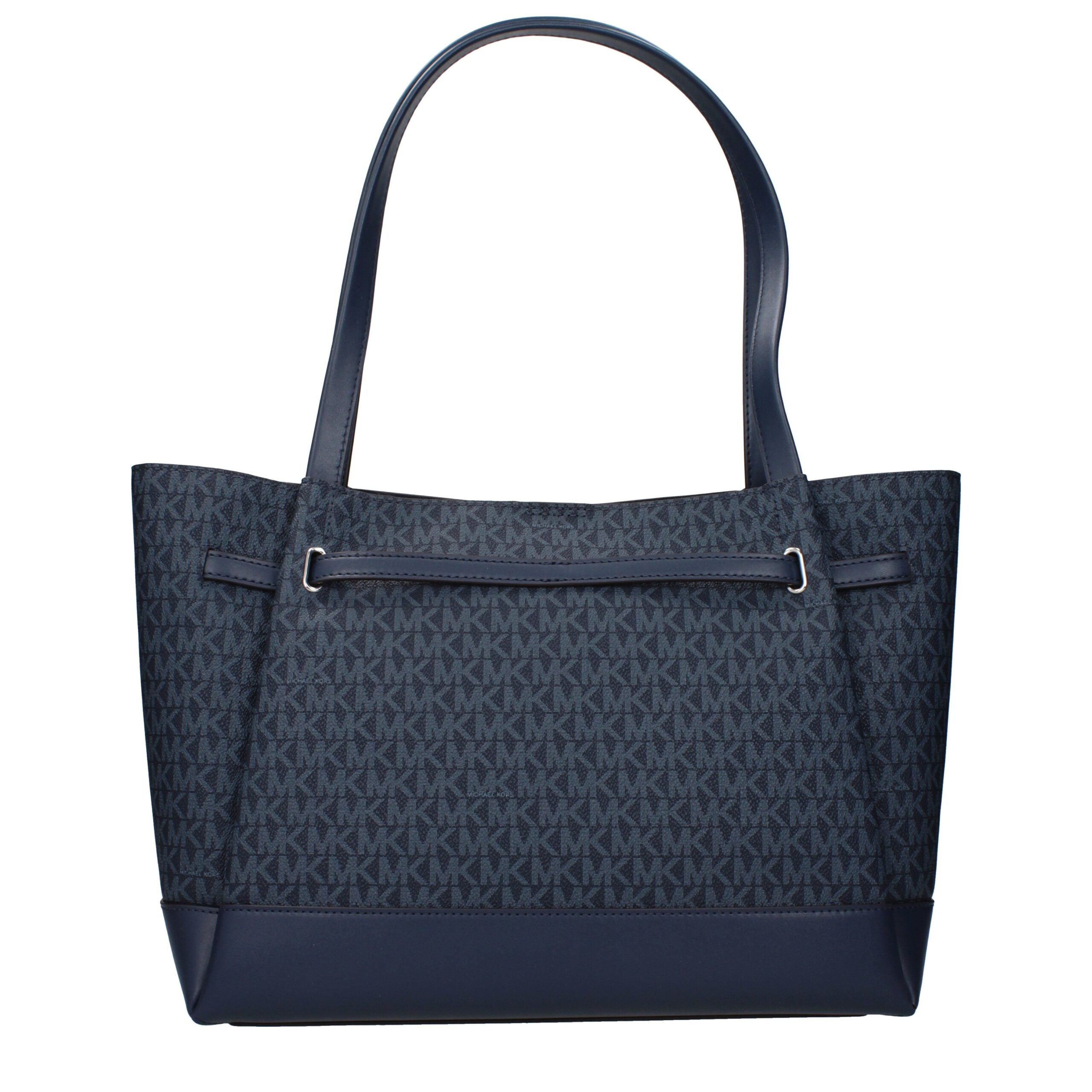 Elevate your style with the Michael Kors Blue Fabric Shoulder Bag, a masterpiece of luxury that embodies timeless elegance and sophisticated versatility for every occasion.