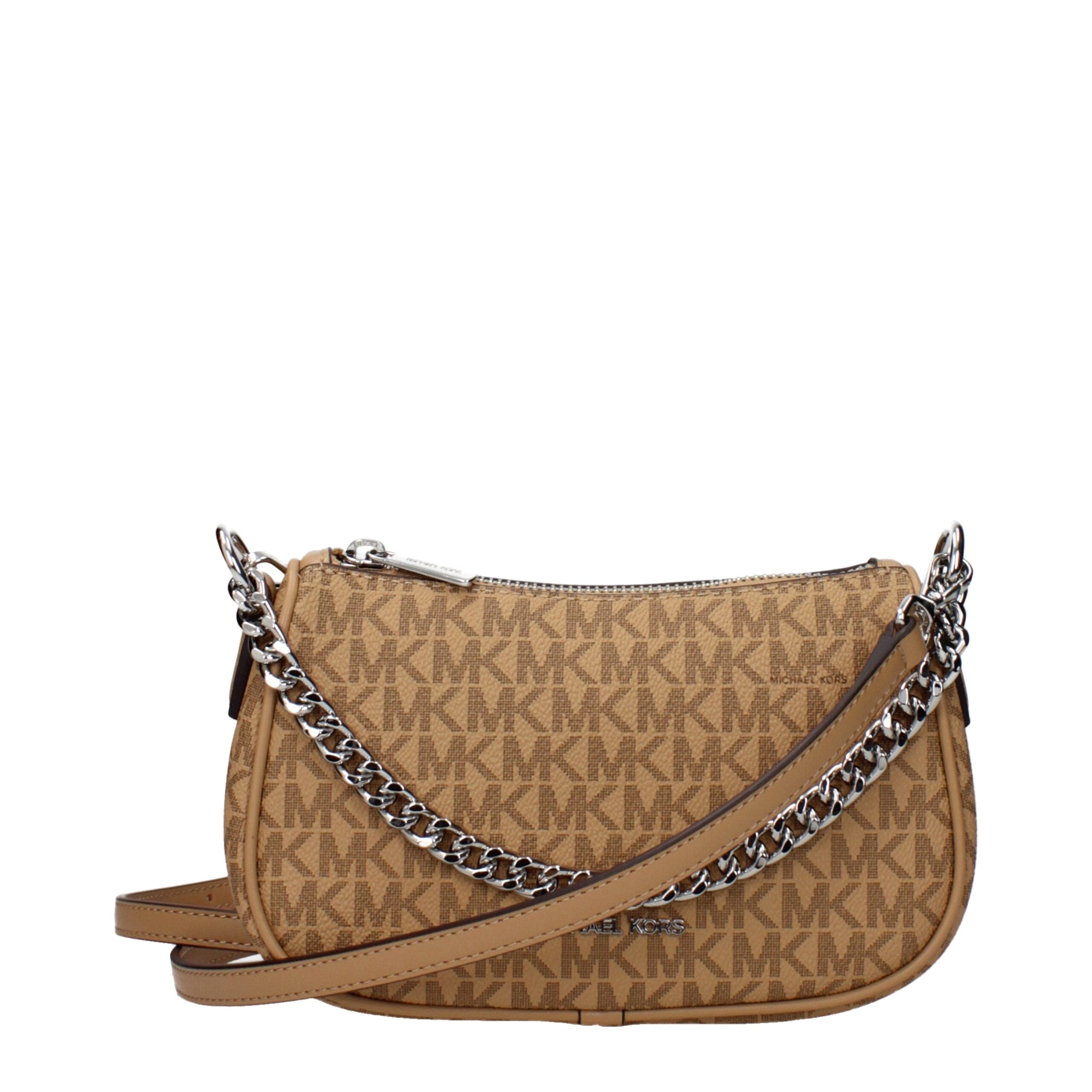 Elevate your style with the Michael Kors Brown Fabric Handbag, a luxurious blend of elegance and versatility, perfect for the discerning individual who values timeless sophistication.
