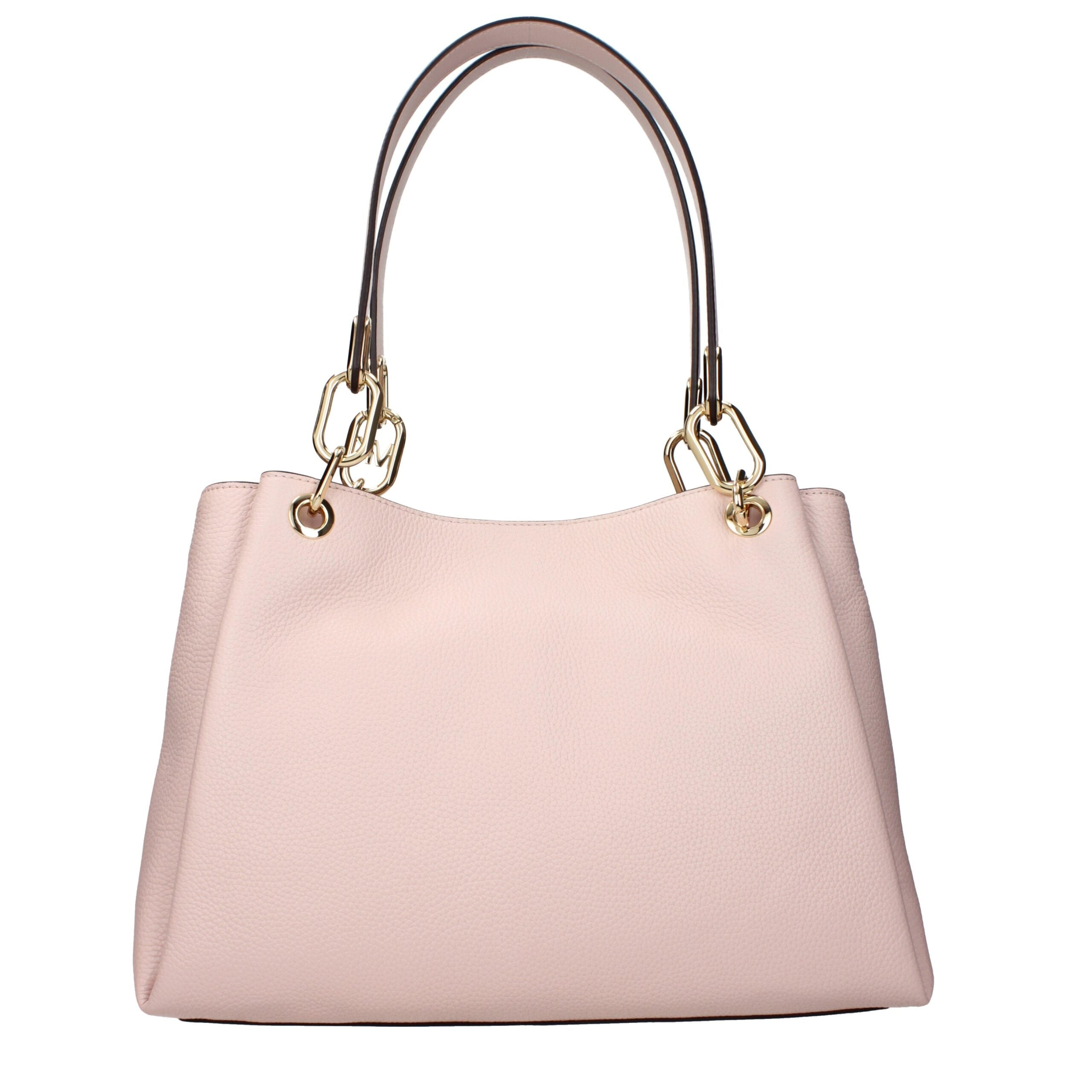 Elevate your style with the Michael Kors Pink Leather Shoulder Bag, a masterpiece of premium craftsmanship that embodies timeless sophistication and luxury allure.