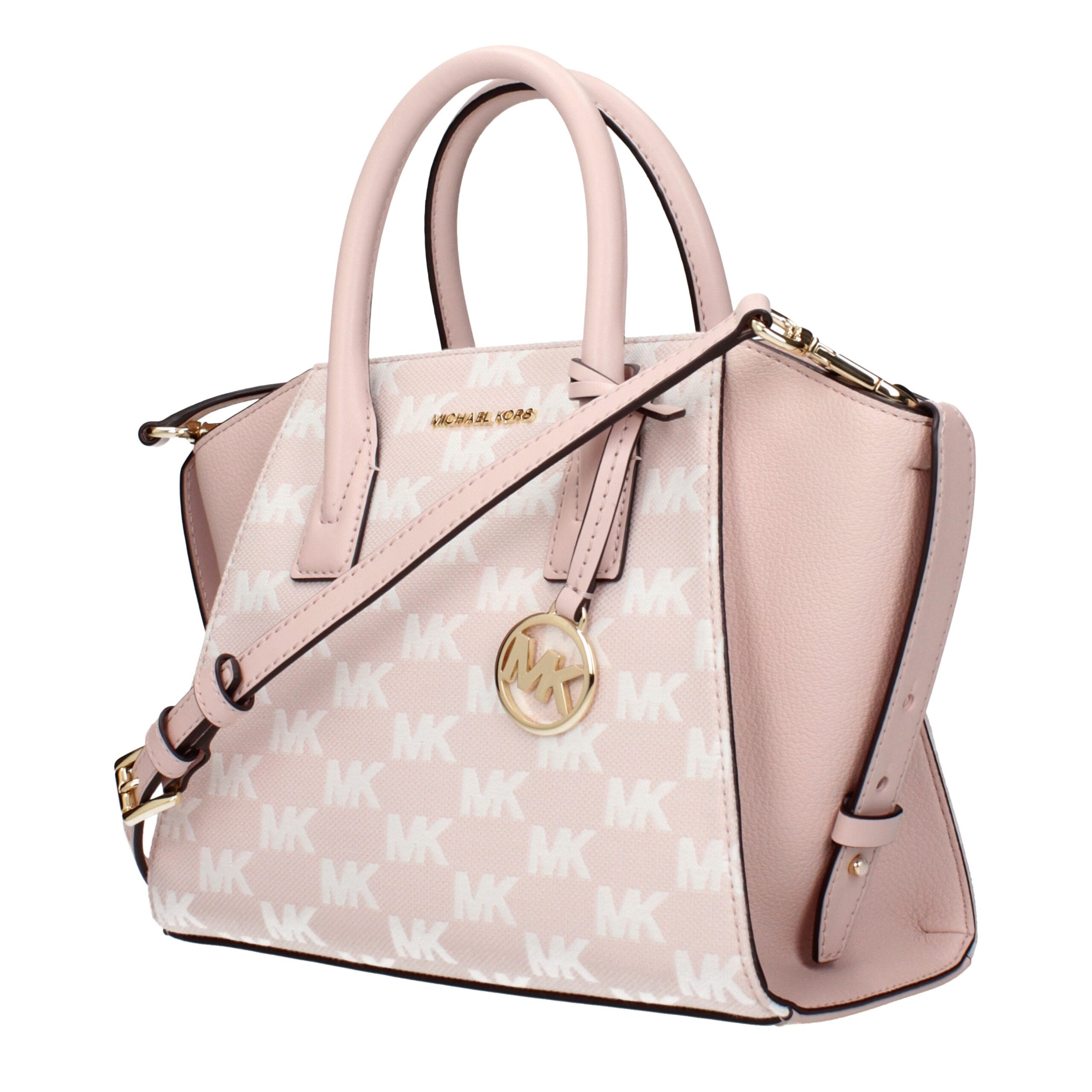 Elevate your style with the Michael Kors Pink Fabric Handbag, a timeless masterpiece of exquisite craftsmanship and luxurious design, perfect for any occasion.