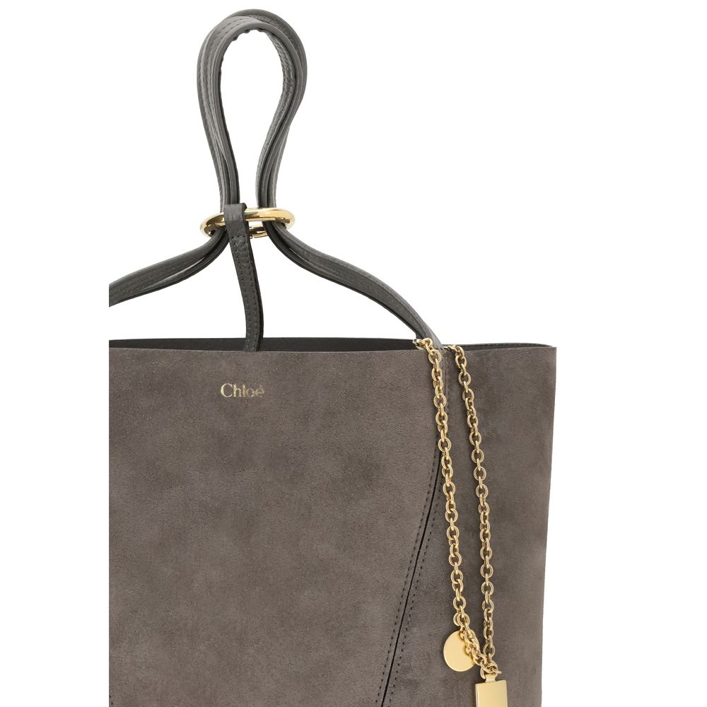 Chloé Gray Calf Leather Bos Taurus Shoulder Bag