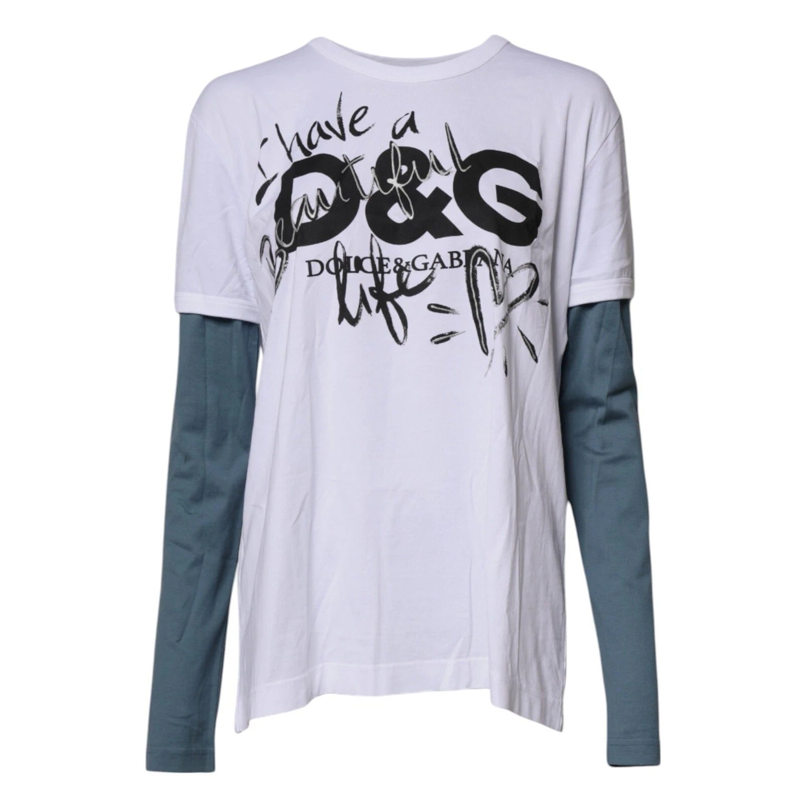Indulge in the exquisite Dolce & Gabbana White Graphic Print Cotton Crew Neck T-shirt, a testament to Italian craftsmanship and timeless elegance, perfect for the discerning individual.