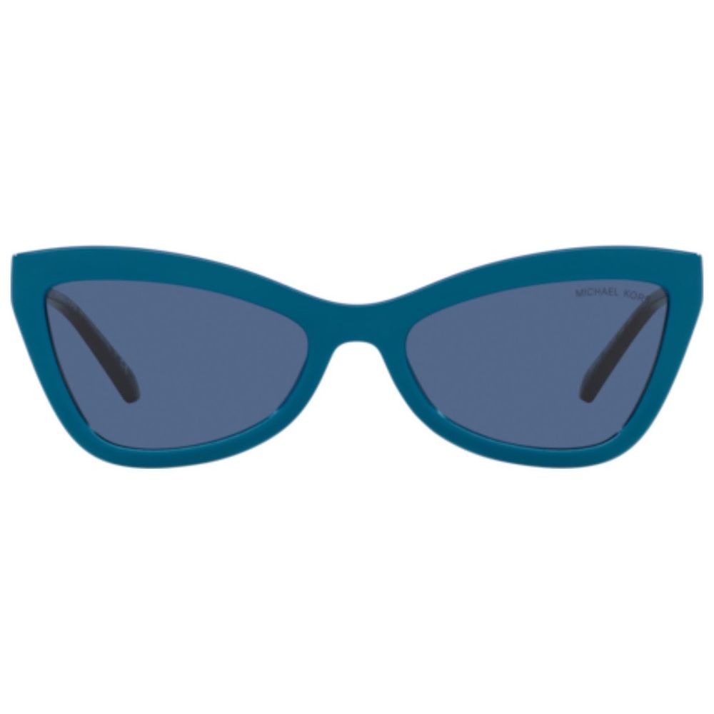 Indulge in the exquisite allure of Michael Kors Blue Resin Sunglasses, where premium craftsmanship meets elegant design, elevating your sun-soaked sophistication.