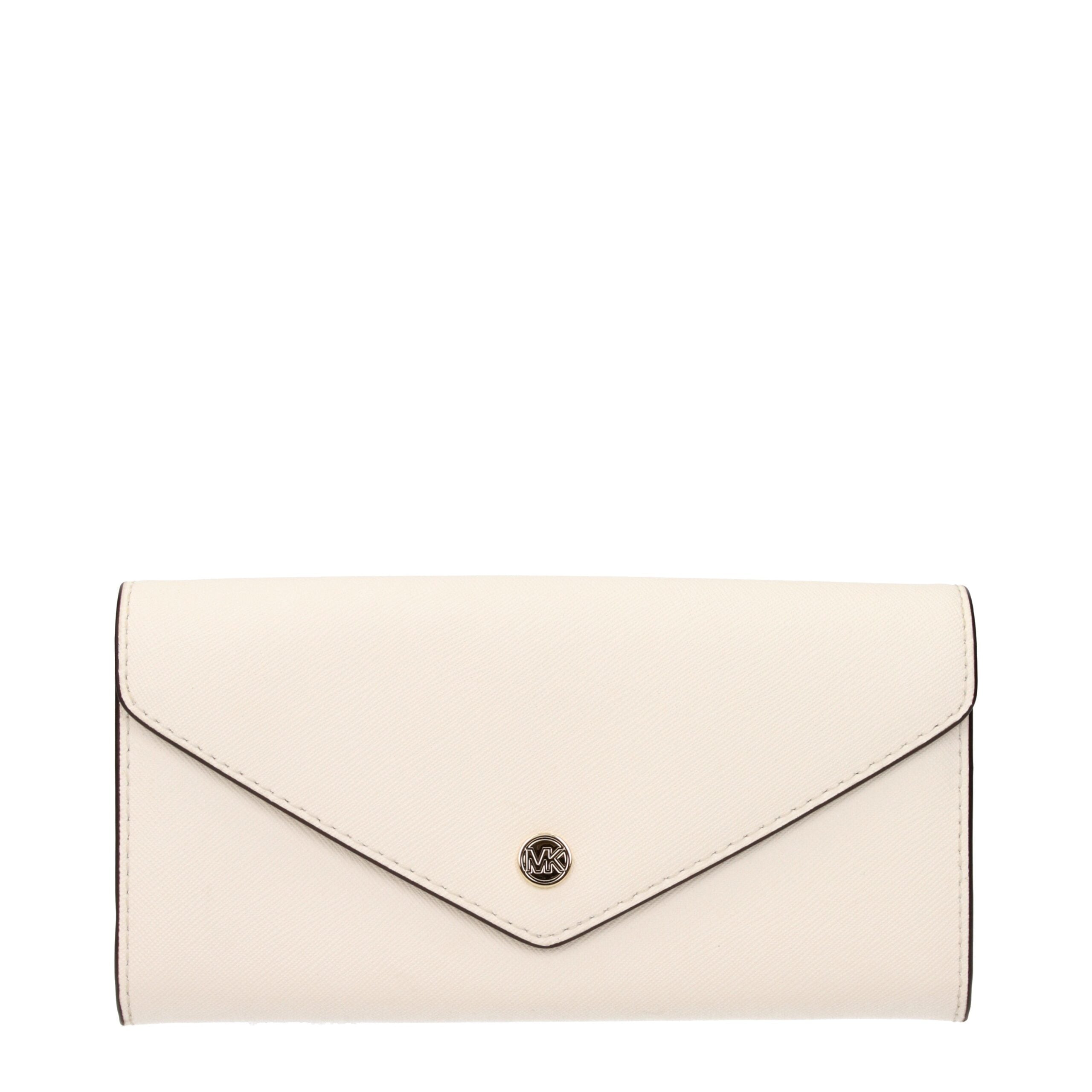 Elevate your elegance with the Michael Kors Beige Leather Wallet, a masterpiece of artisanal craftsmanship that embodies luxury and sophistication for every occasion.