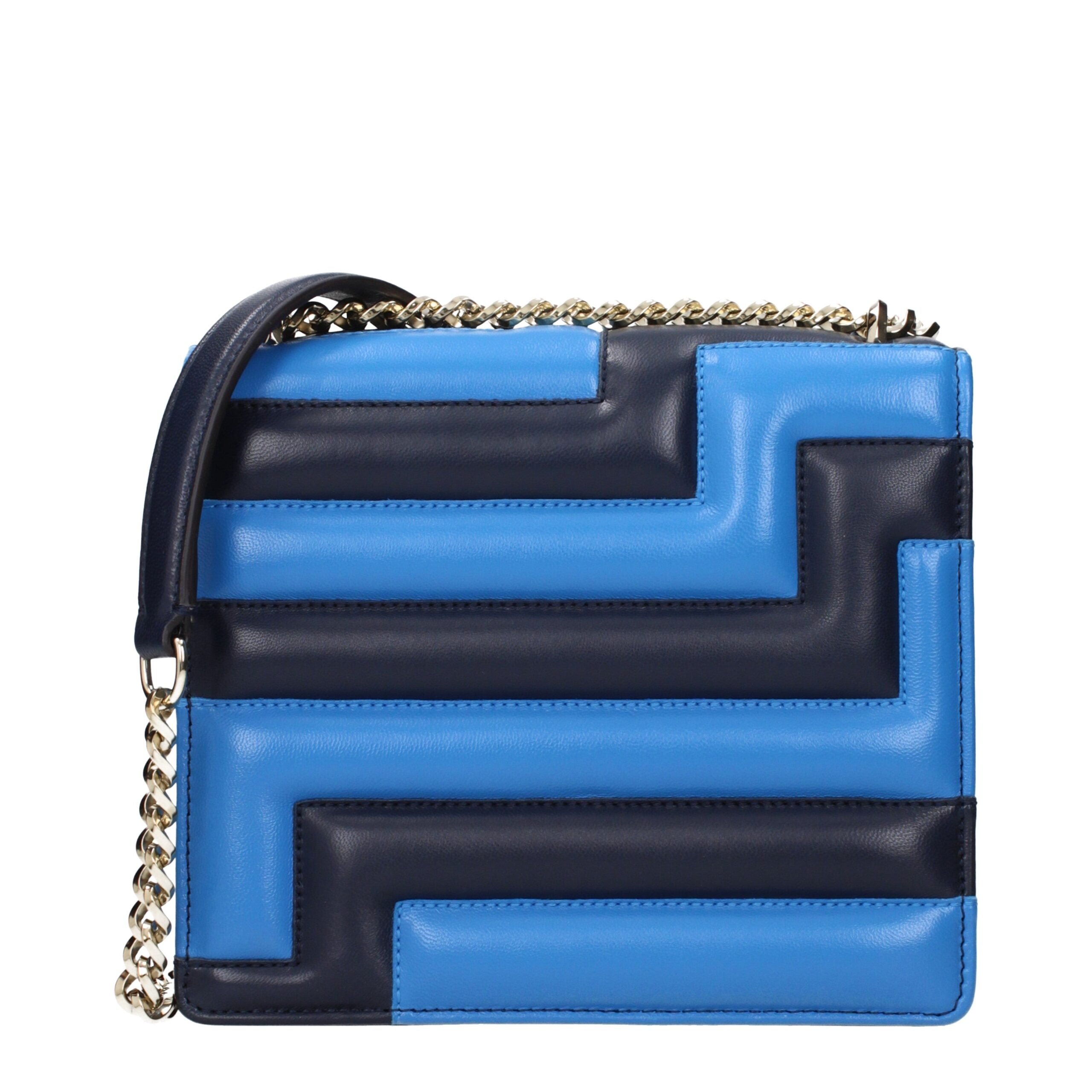 Jimmy Choo Blue Leather Shoulder Bag