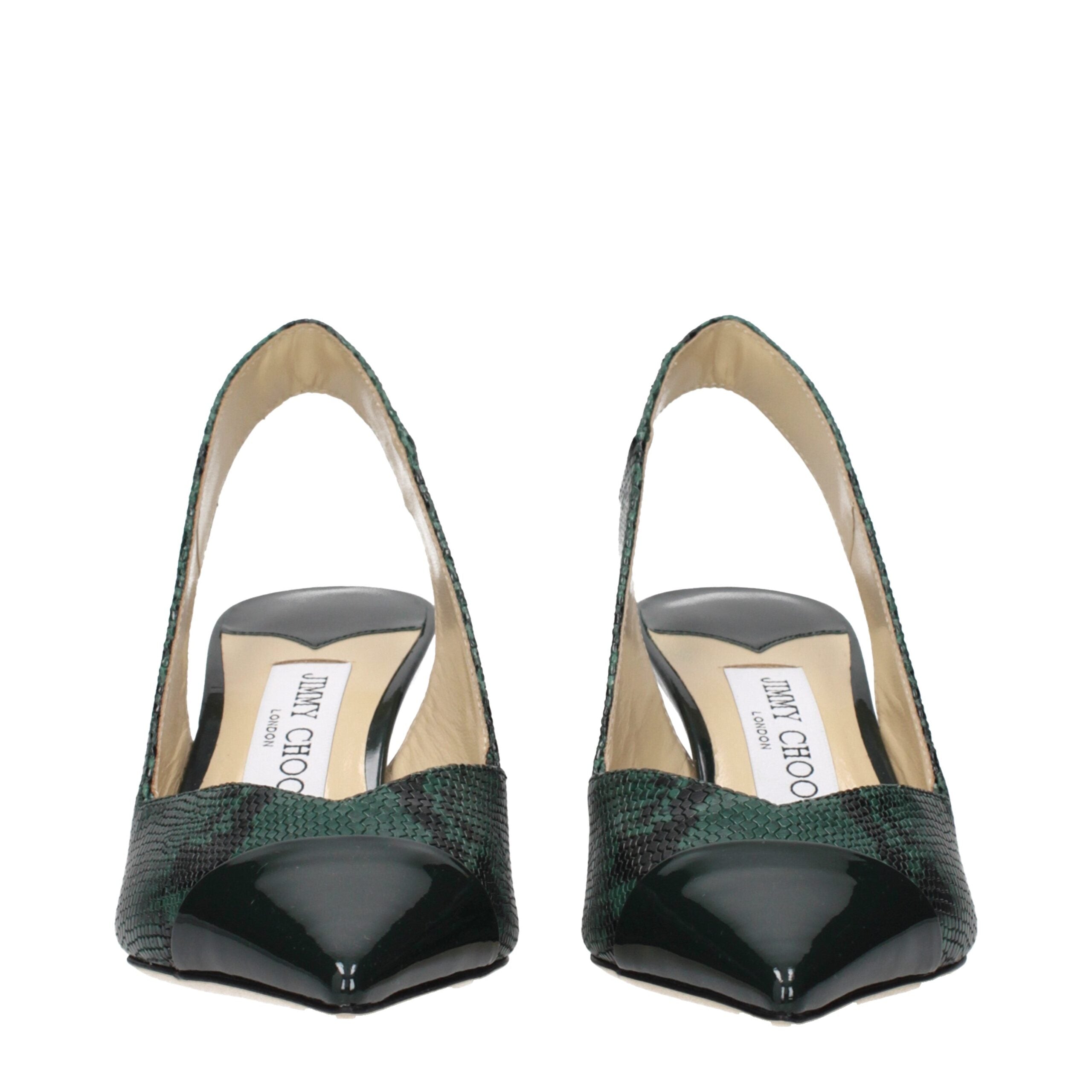 Jimmy Choo Green Leather Pumps