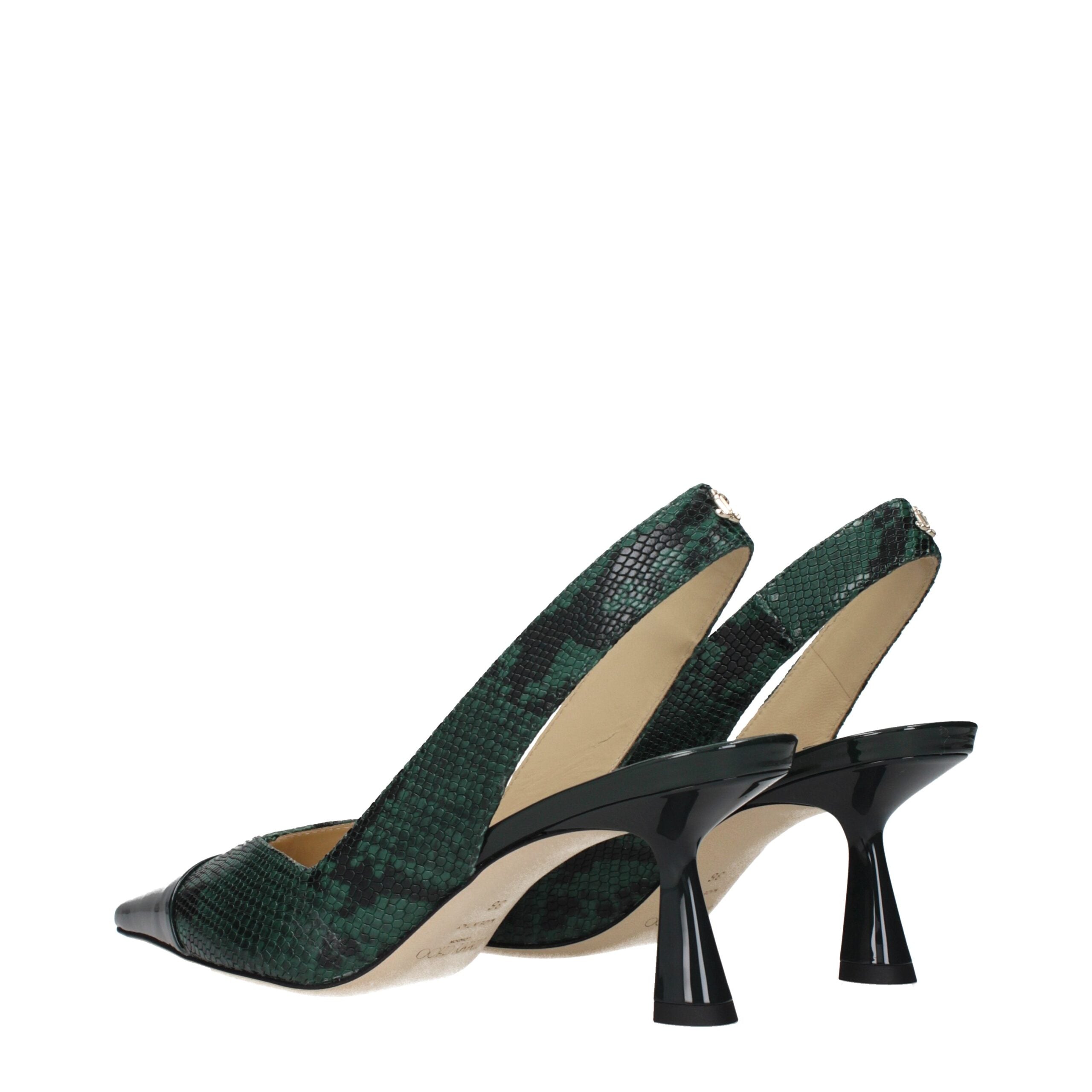 Jimmy Choo Green Leather Pumps