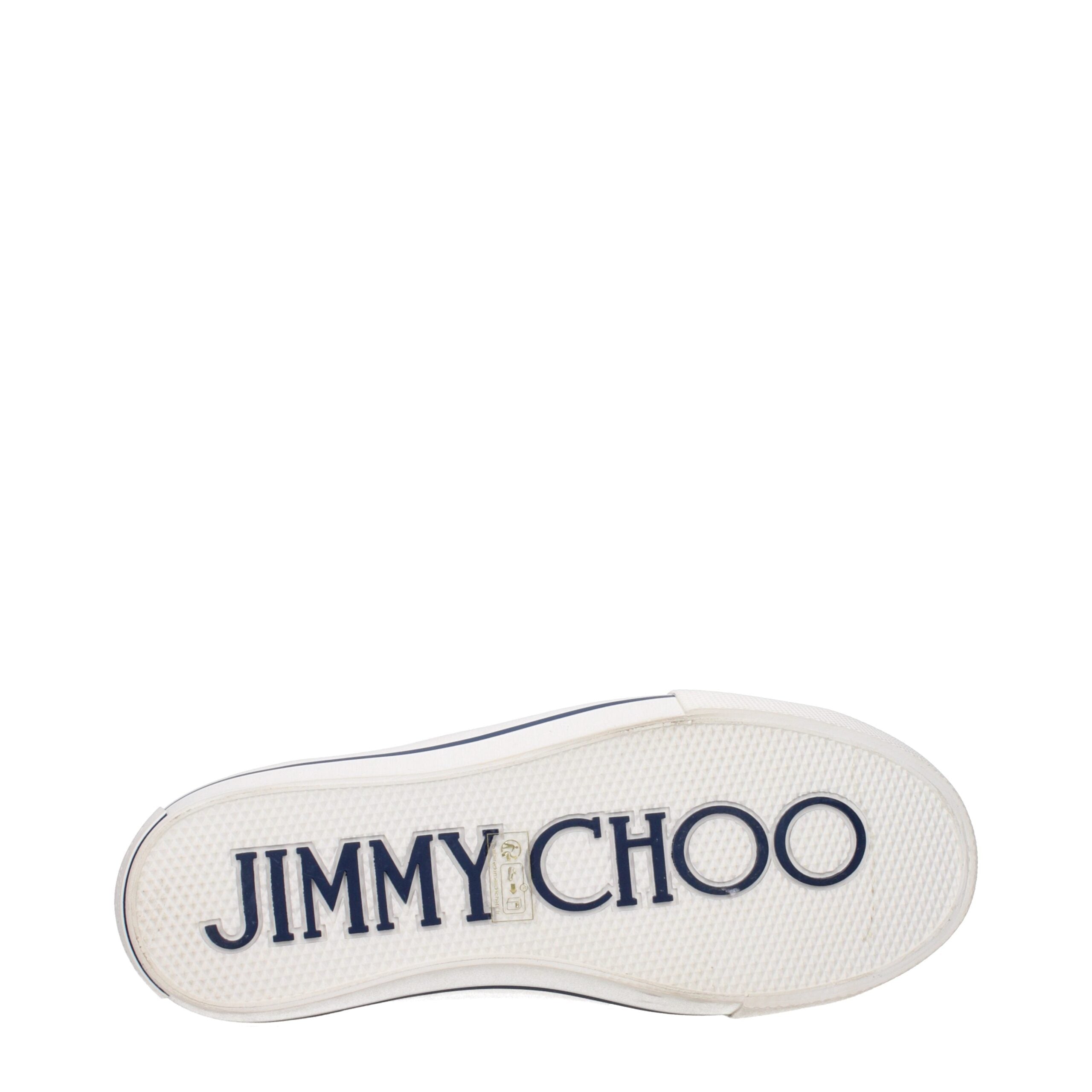Jimmy Choo Beige Fabric Low Top Sneakers