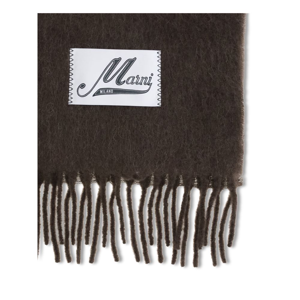 Marni Brown Wool Scarf