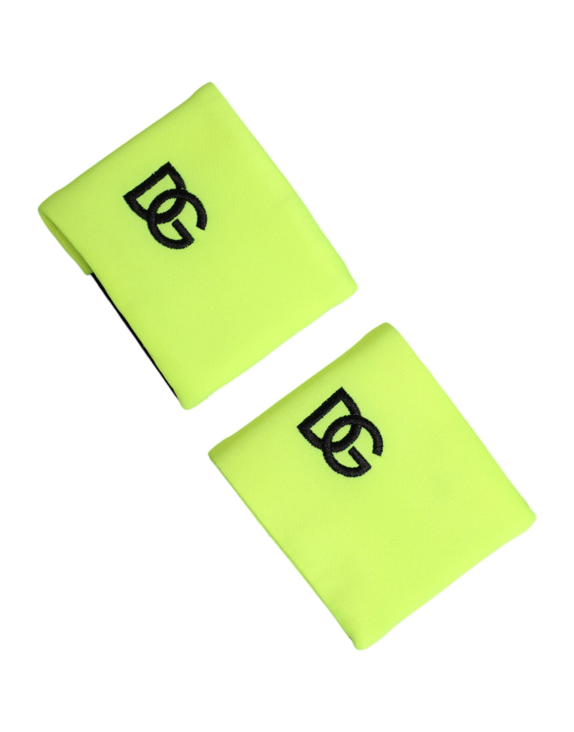 Elevate your style with the Dolce & Gabbana Yellow Green DG Logo Wristband, a luxurious blend of vibrant colors and Italian craftsmanship, perfect for the modern connoisseur.