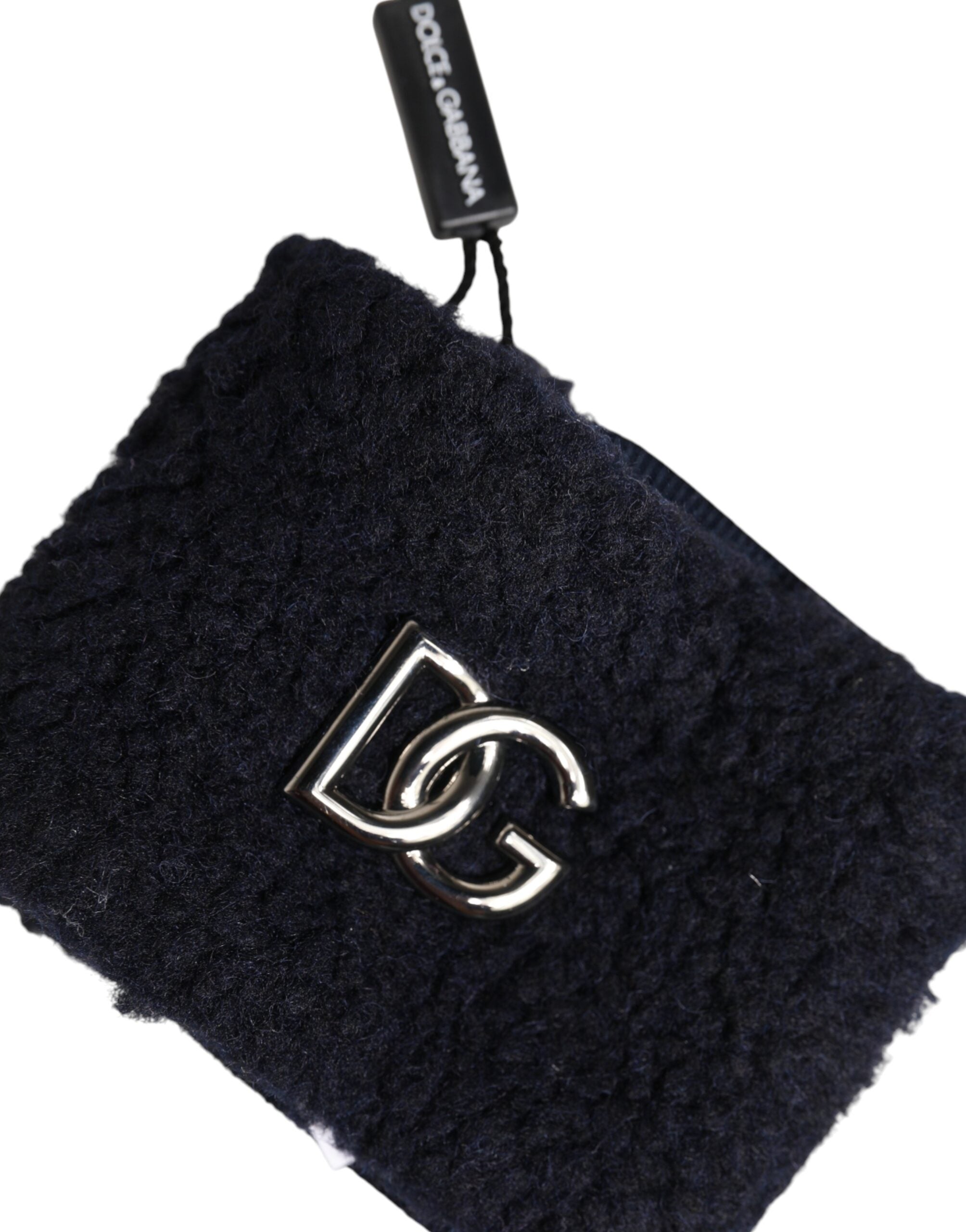 Elevate your style with the Dolce & Gabbana Black Polyester Logo Plaque Wristband, a symbol of Italian luxury crafted for those who embody elegance and confidence.
