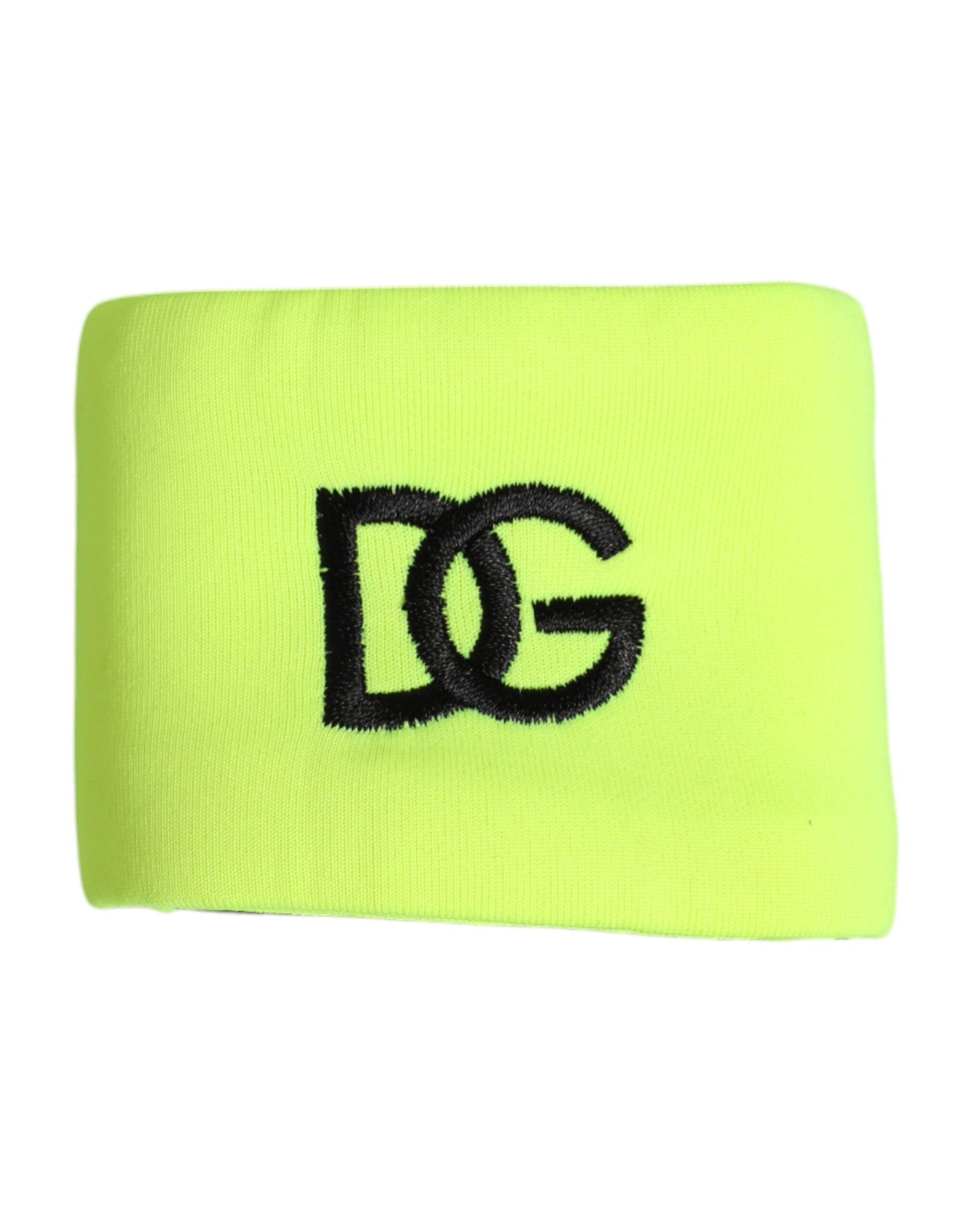 Discover the exquisite Dolce & Gabbana Yellow Green Silk DG Logo Men Wristband, a luxurious blend of silk and style, embodying sophisticated craftsmanship for the discerning individual.