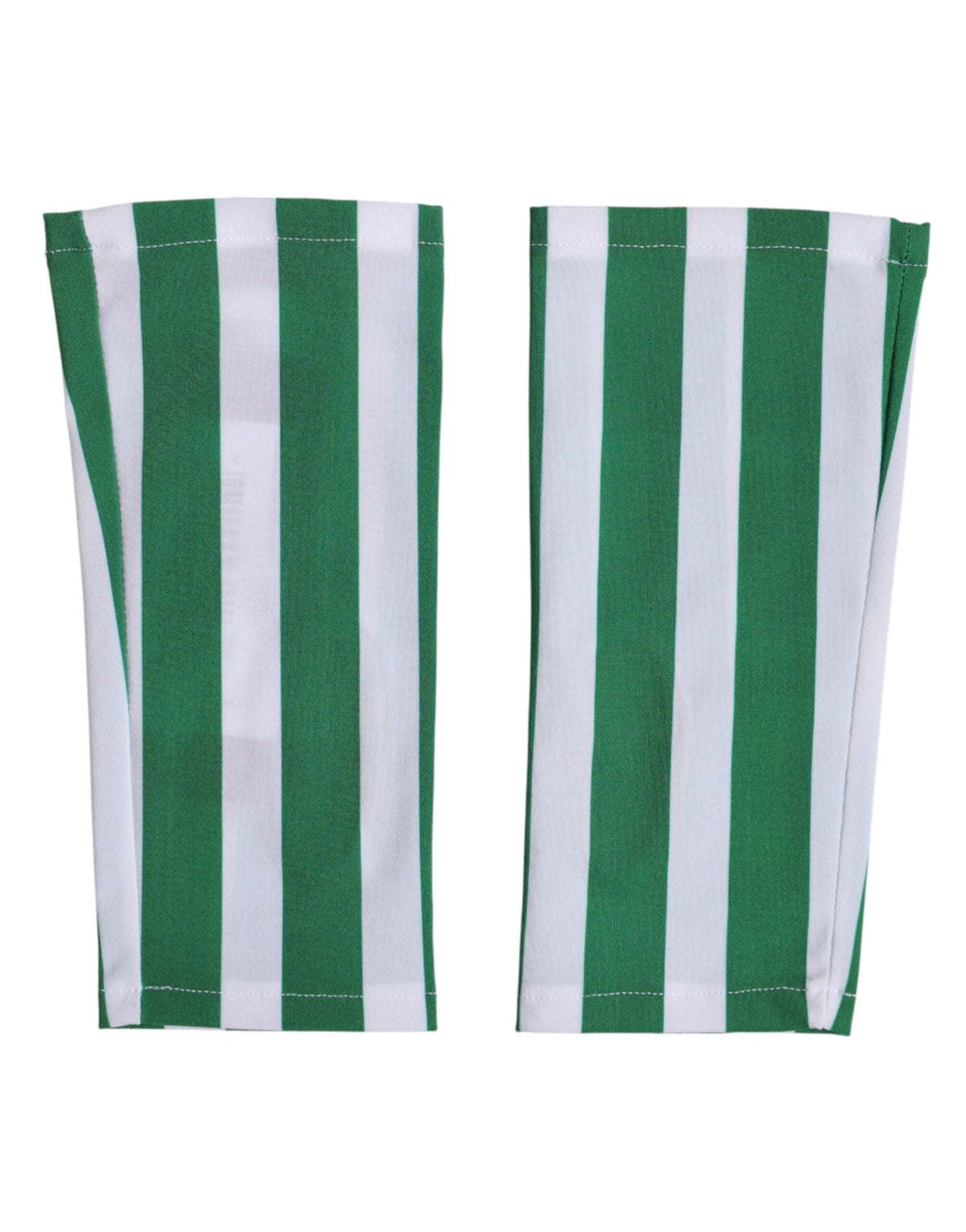 Discover the exquisite Dolce & Gabbana Green White Nylon Fingerless Gloves, a luxurious blend of sporty elegance and artisanal craftsmanship, perfect for the discerning individual.