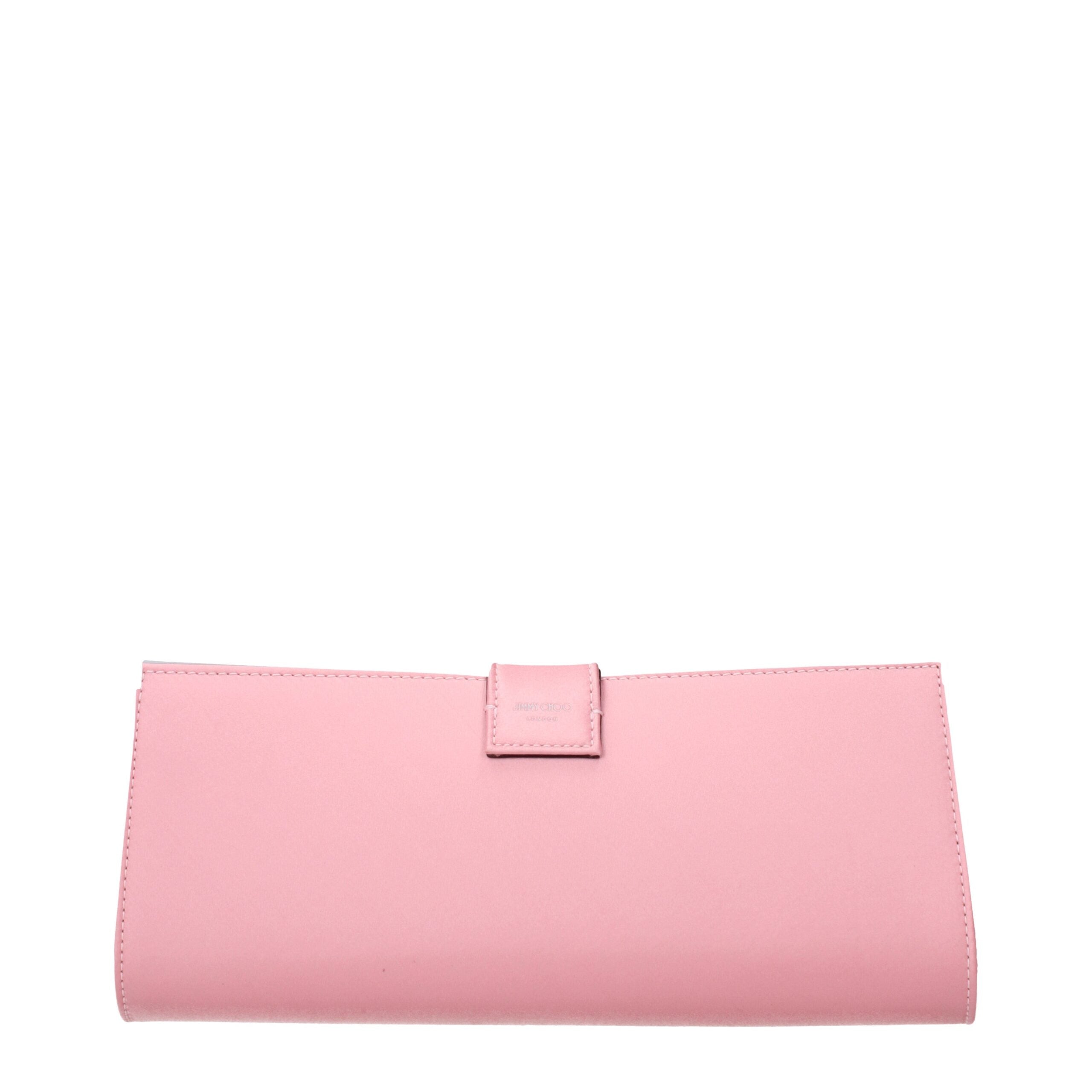 Jimmy Choo Pink Satin Clutch Bag