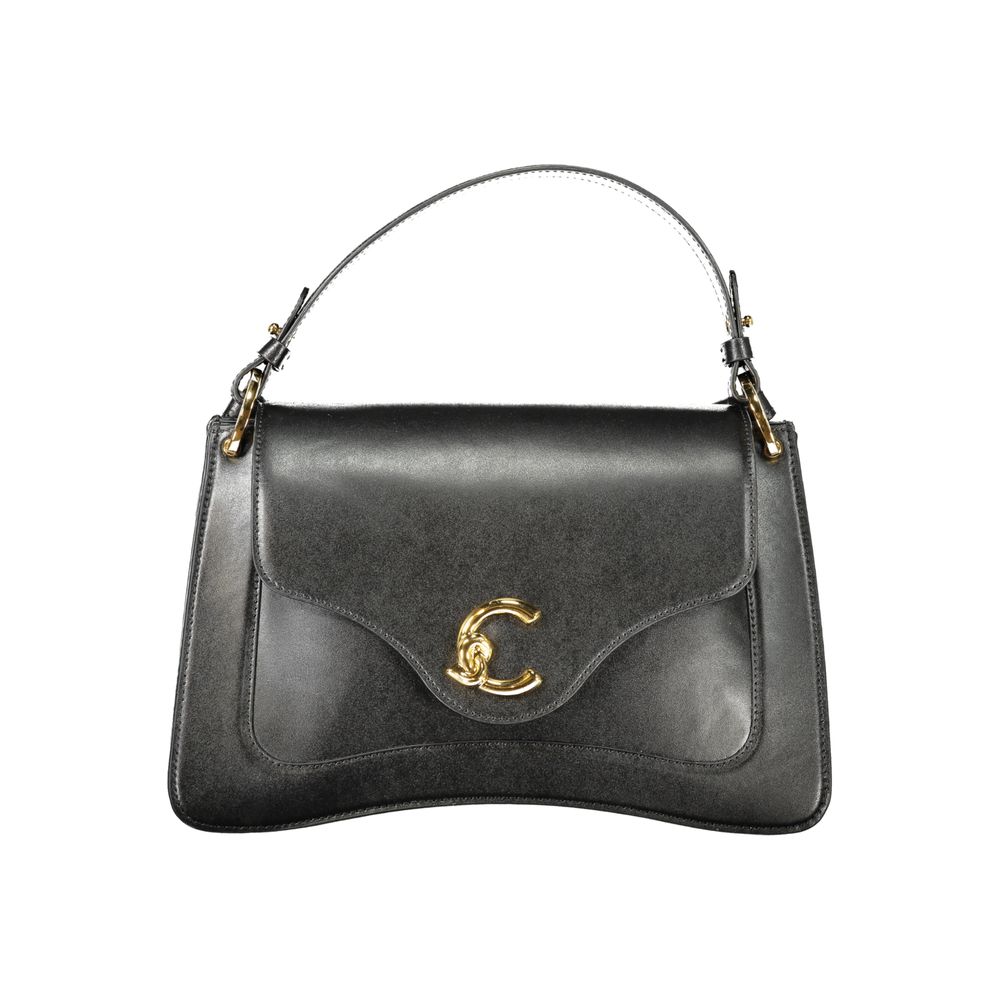 Coccinelle Black Leather Handbag - Artisanal Luxury Elegance