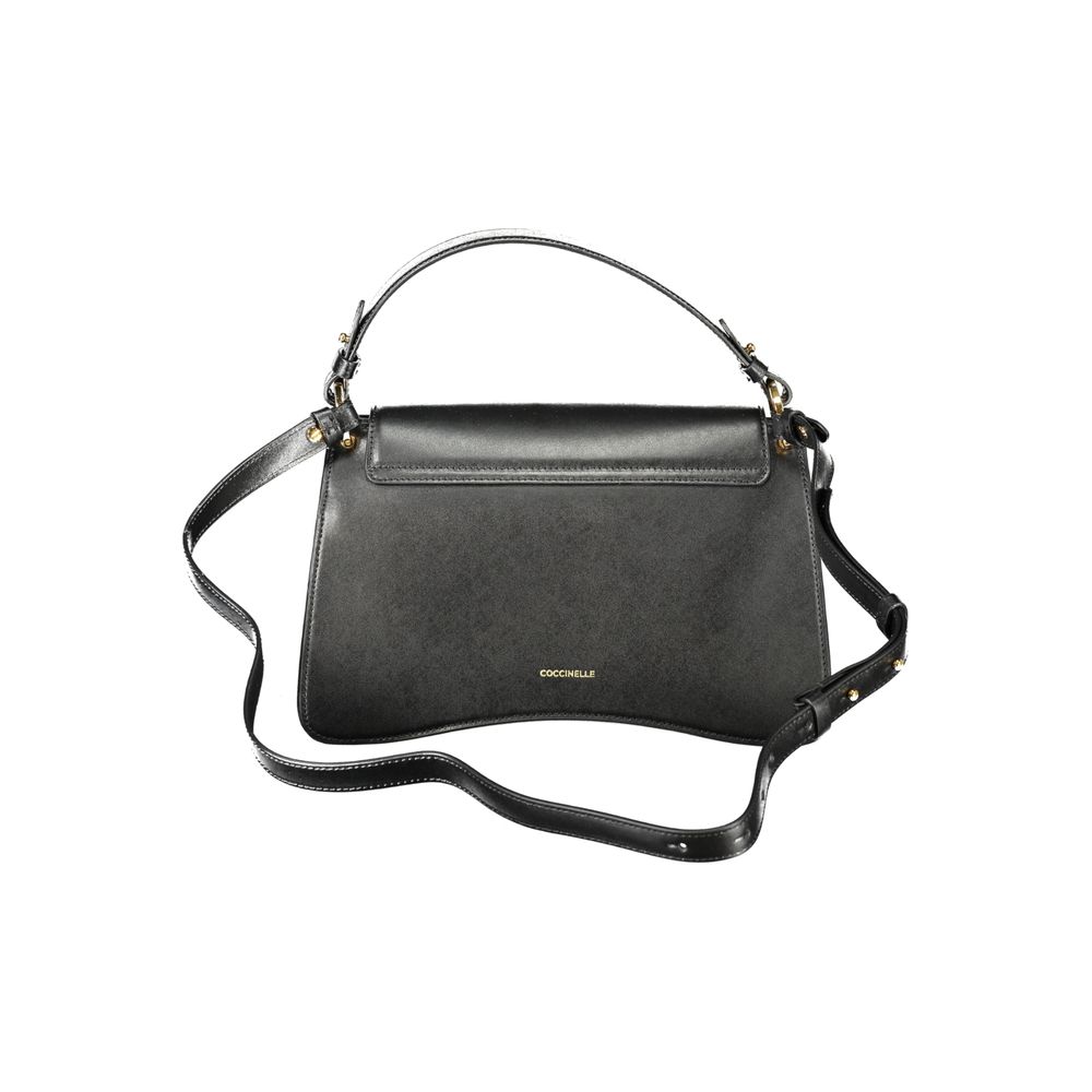Coccinelle Black Leather Handbag - Artisanal Luxury Elegance