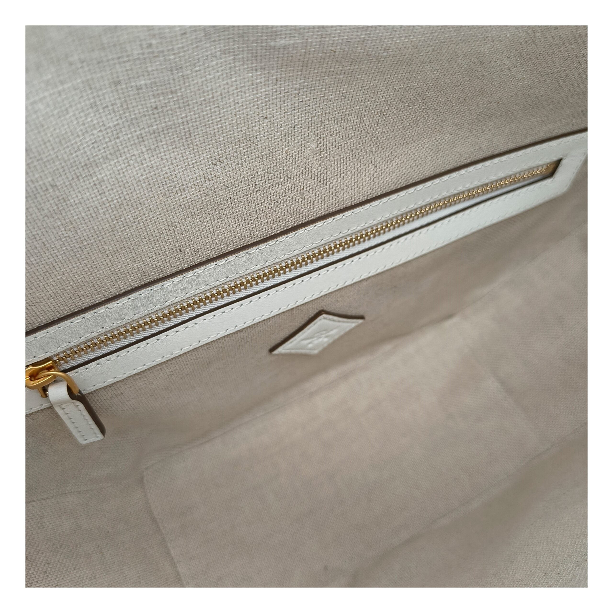 MCM Beige Raffia Shoulder Bag