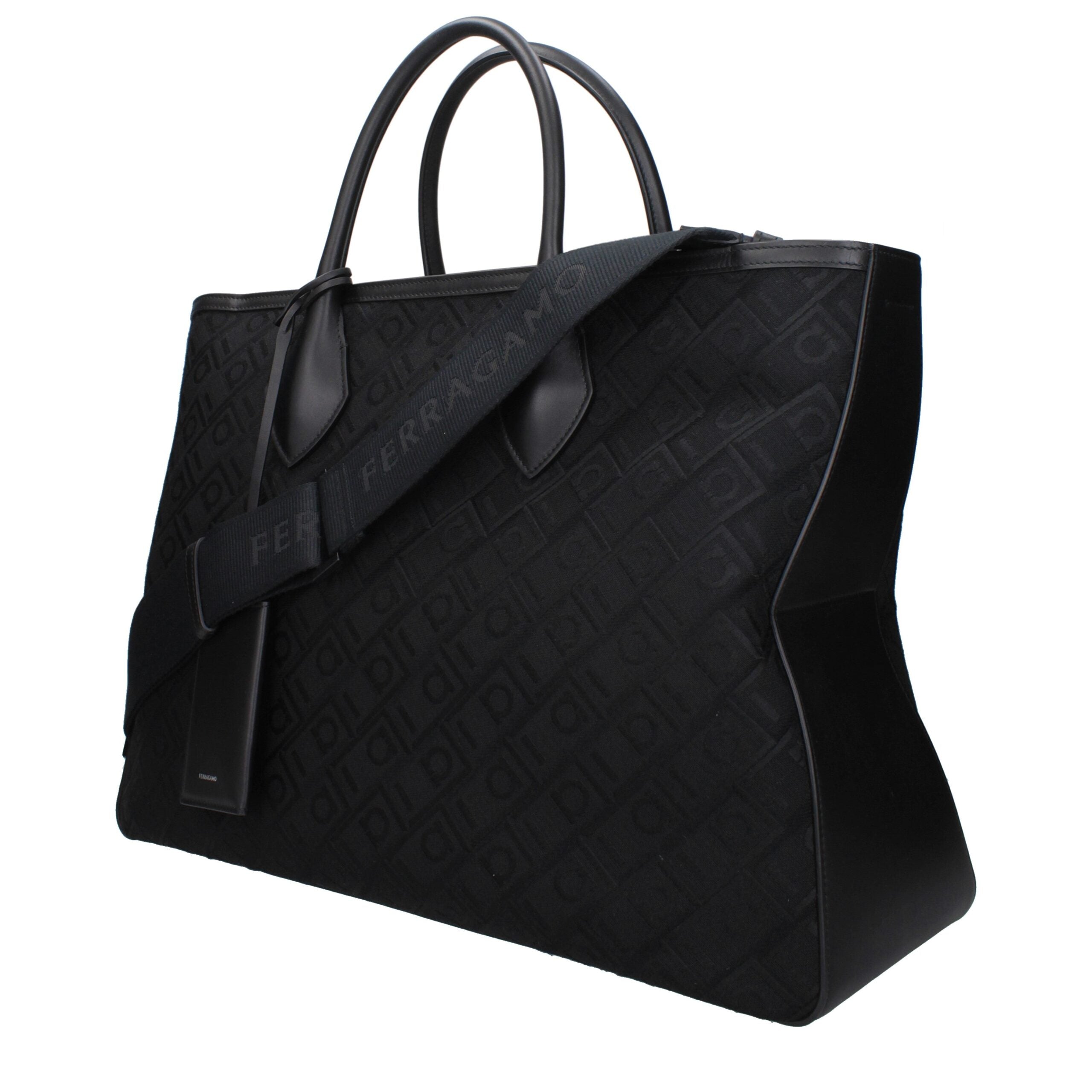 Discover the Salvatore Ferragamo Black Fabric Handbag, a masterpiece of Italian craftsmanship that embodies timeless luxury and sophistication for the discerning individual.