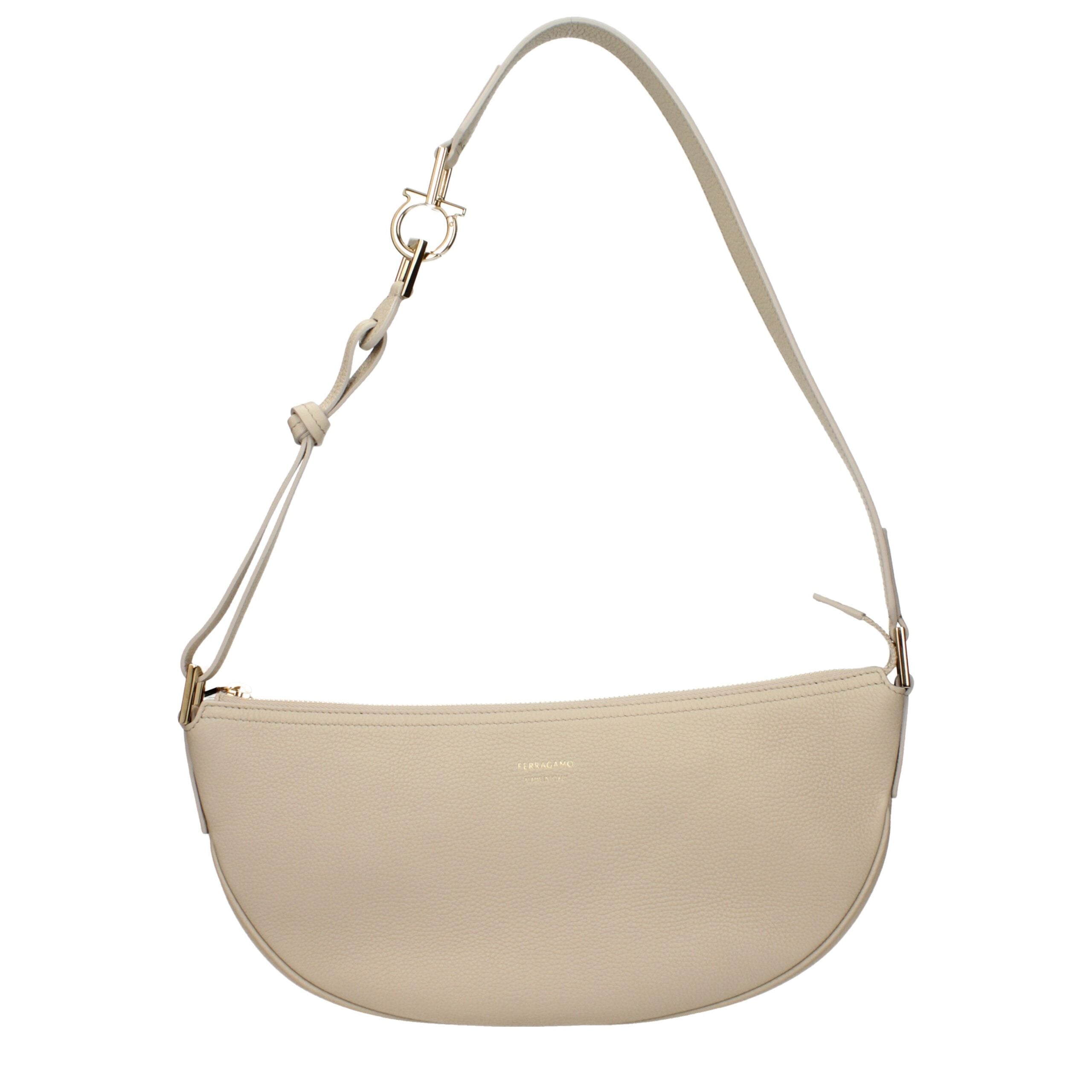 Elevate your style with the Salvatore Ferragamo Gray Leather Shoulder Bag, a testament to exquisite craftsmanship and timeless elegance, perfect for the discerning individual.