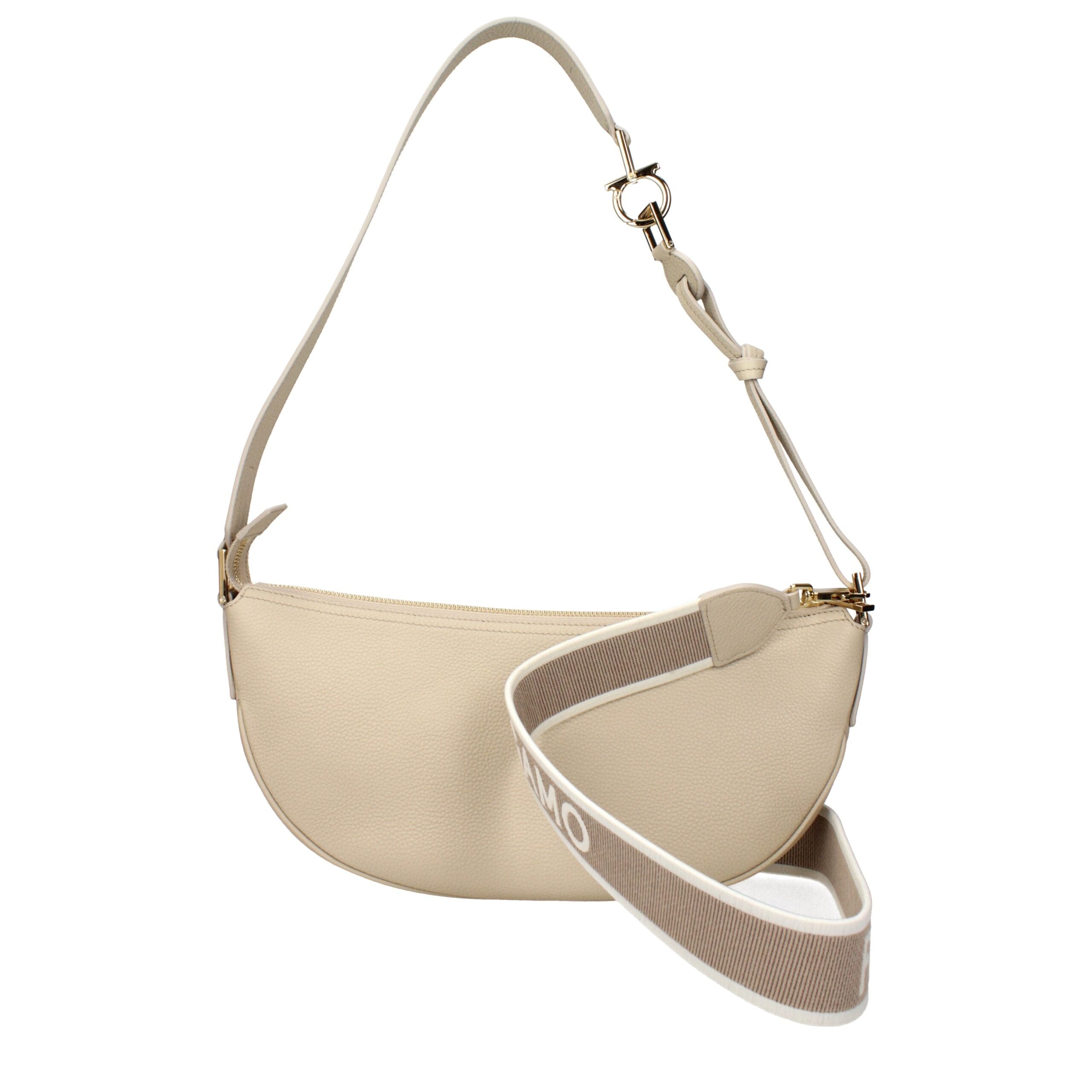 Indulge in the Salvatore Ferragamo Gray Leather Shoulder Bag, a symbol of exquisite craftsmanship and timeless elegance, perfect for elevating any sophisticated ensemble.