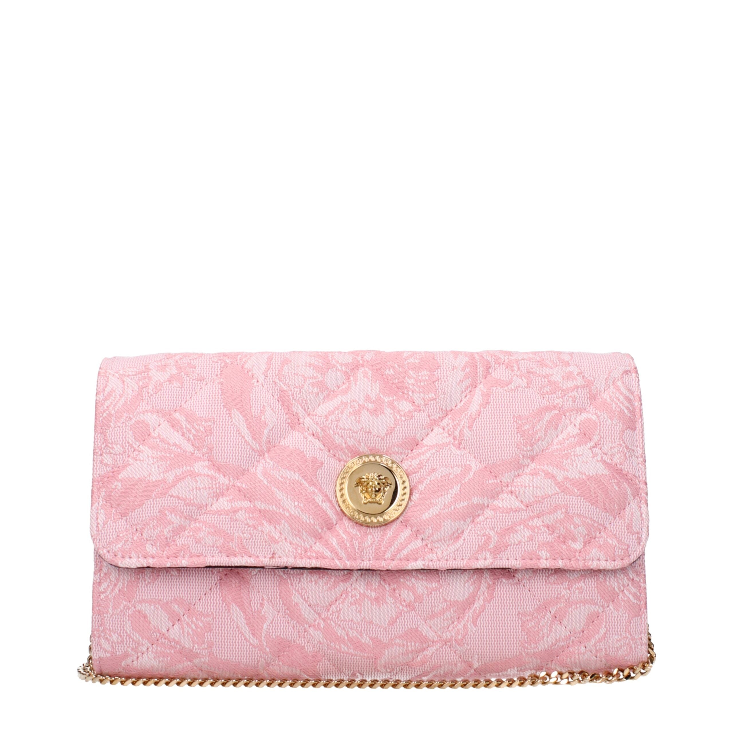 Versace Pink Fabric Clutch Bag - Elevate Your Elegance