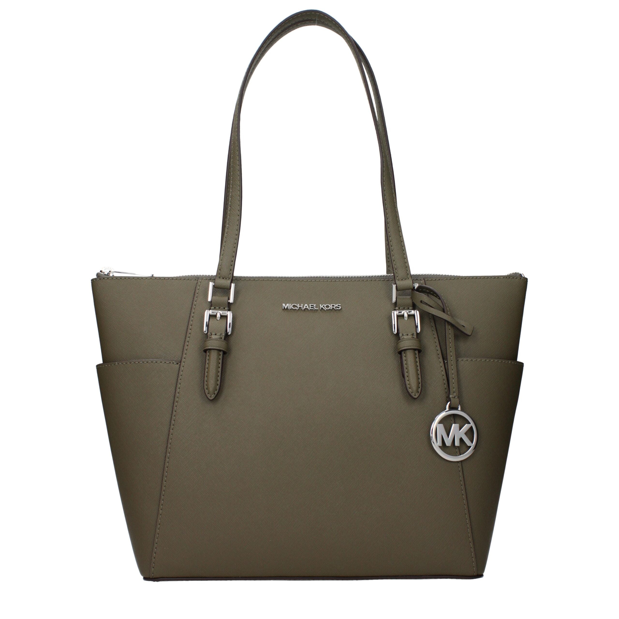 Elevate your elegance with the Michael Kors Green Leather Shoulder Bag, a luxurious statement piece crafted from premium leather, embodying timeless sophistication.