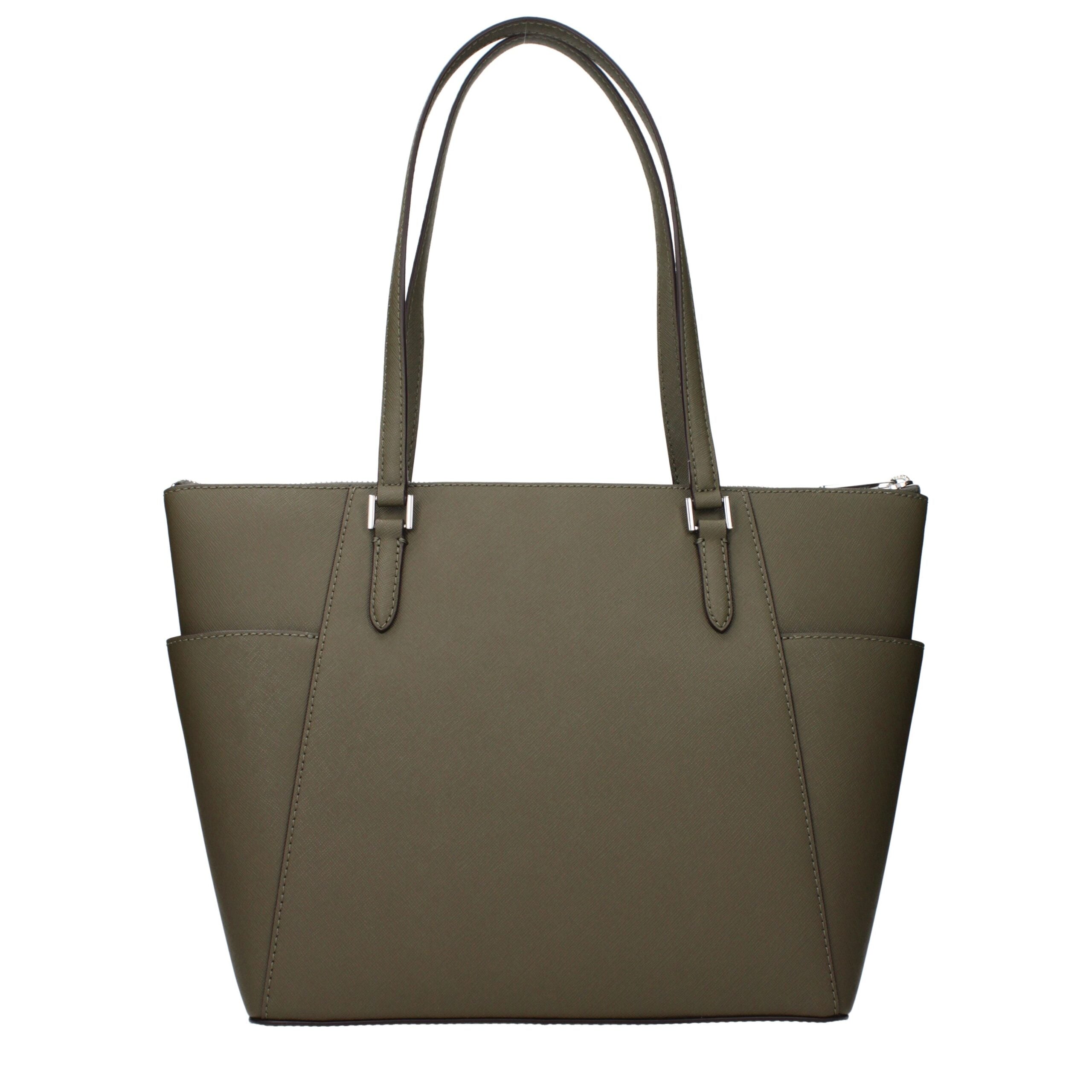Elevate your elegance with the Michael Kors Green Leather Shoulder Bag, a luxurious statement crafted from premium leather, embodying timeless sophistication and allure.