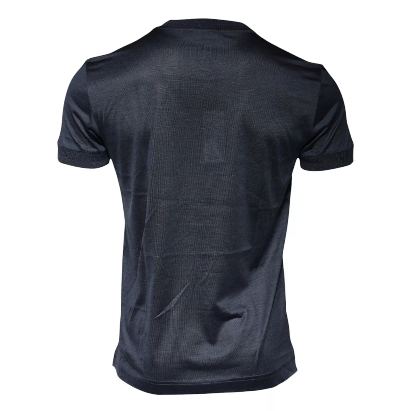 Indulge in the exquisite Dolce & Gabbana Blue Silk Crew Neck T-shirt, where artisanal craftsmanship meets timeless elegance, perfect for the discerning connoisseur.