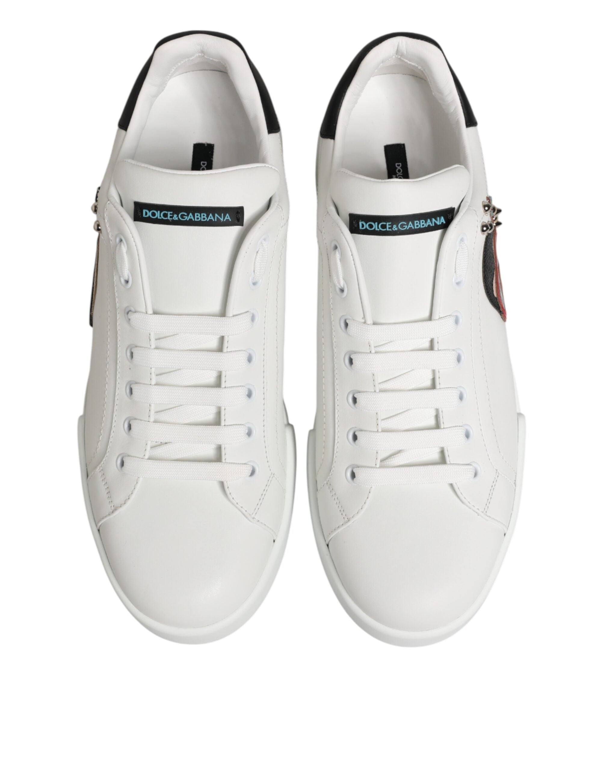 Dolce & Gabbana White Leather #DGFAMILY Men Sneakers Shoes