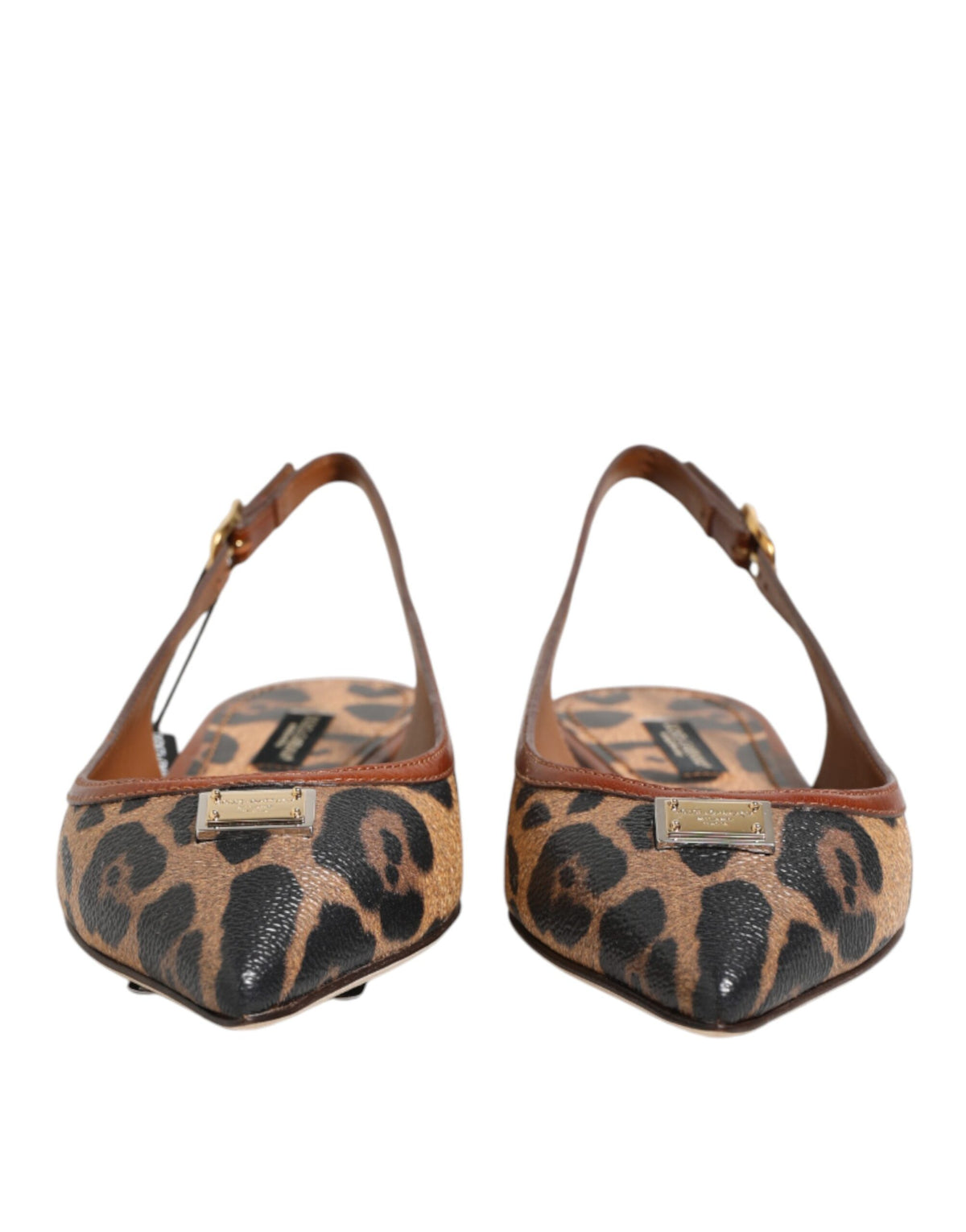 Indulge in the exquisite Dolce & Gabbana Brown Leopard Slingback Flats, where luxurious craftsmanship meets effortless elegance, perfect for the discerning connoisseur.