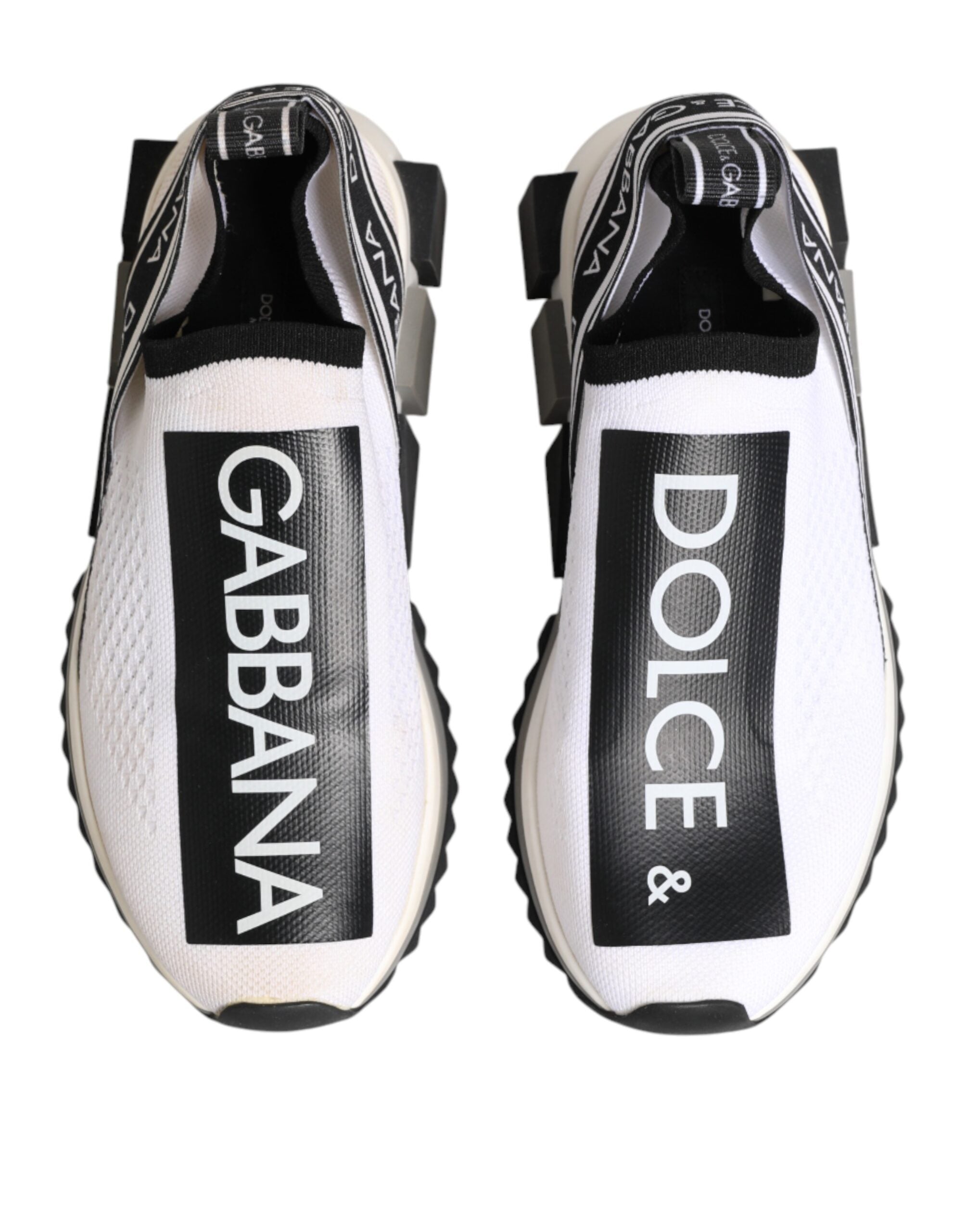 Dolce & Gabbana White Logo Low Top Sorrento Sneakers Shoes