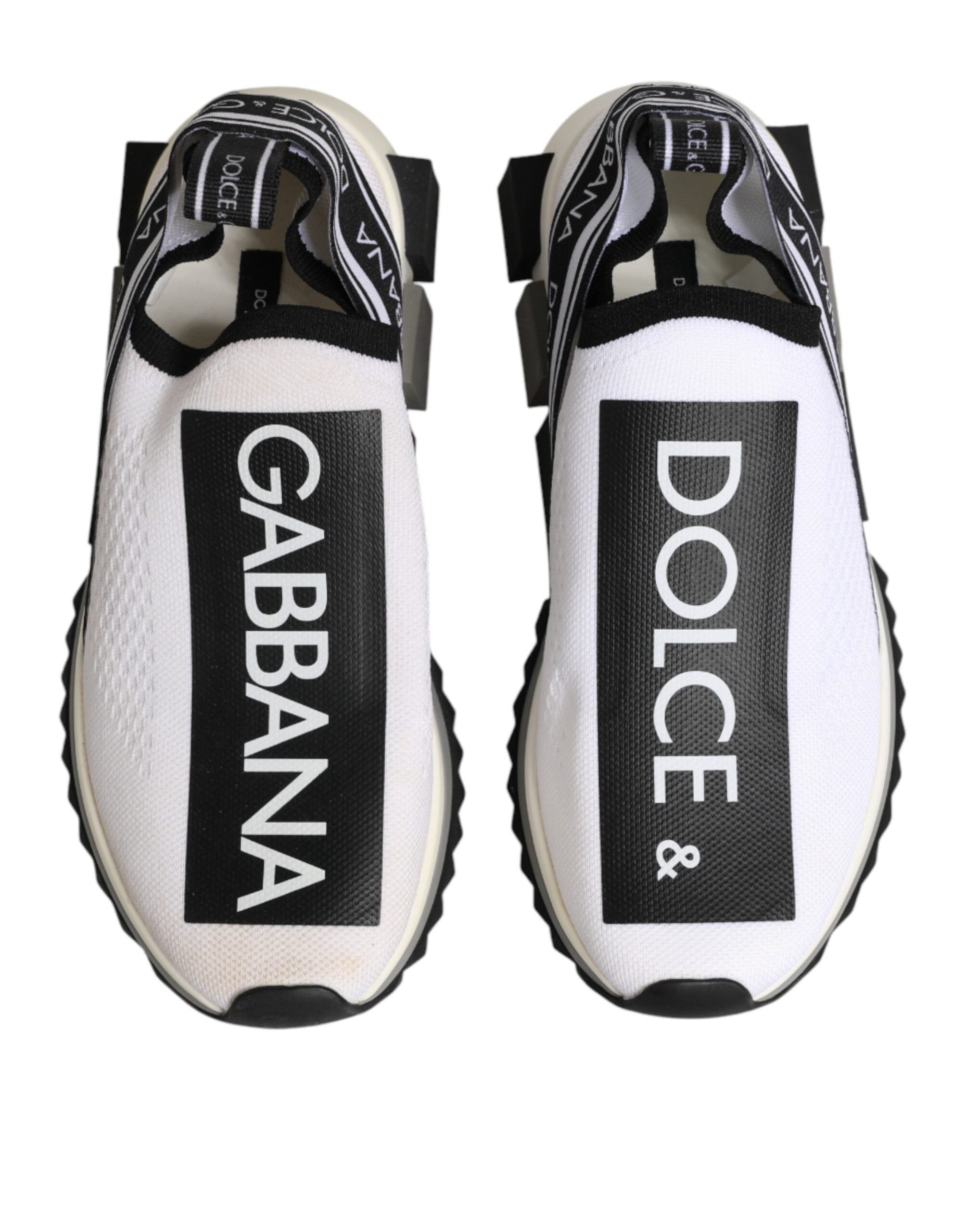 Dolce & Gabbana White Logo Low Top Sorrento Sneakers Shoes