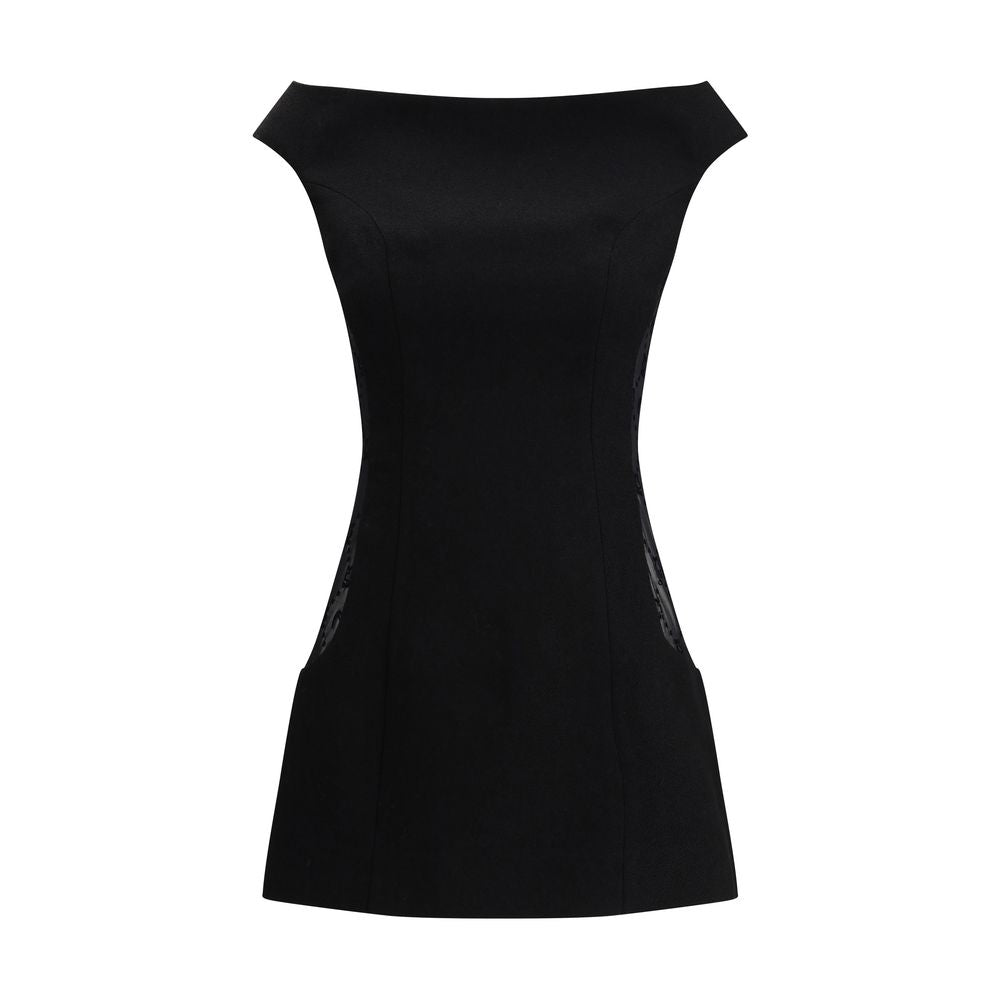 Marine Serre Black Fleece Wool Casual Dress - Timeless Luxury