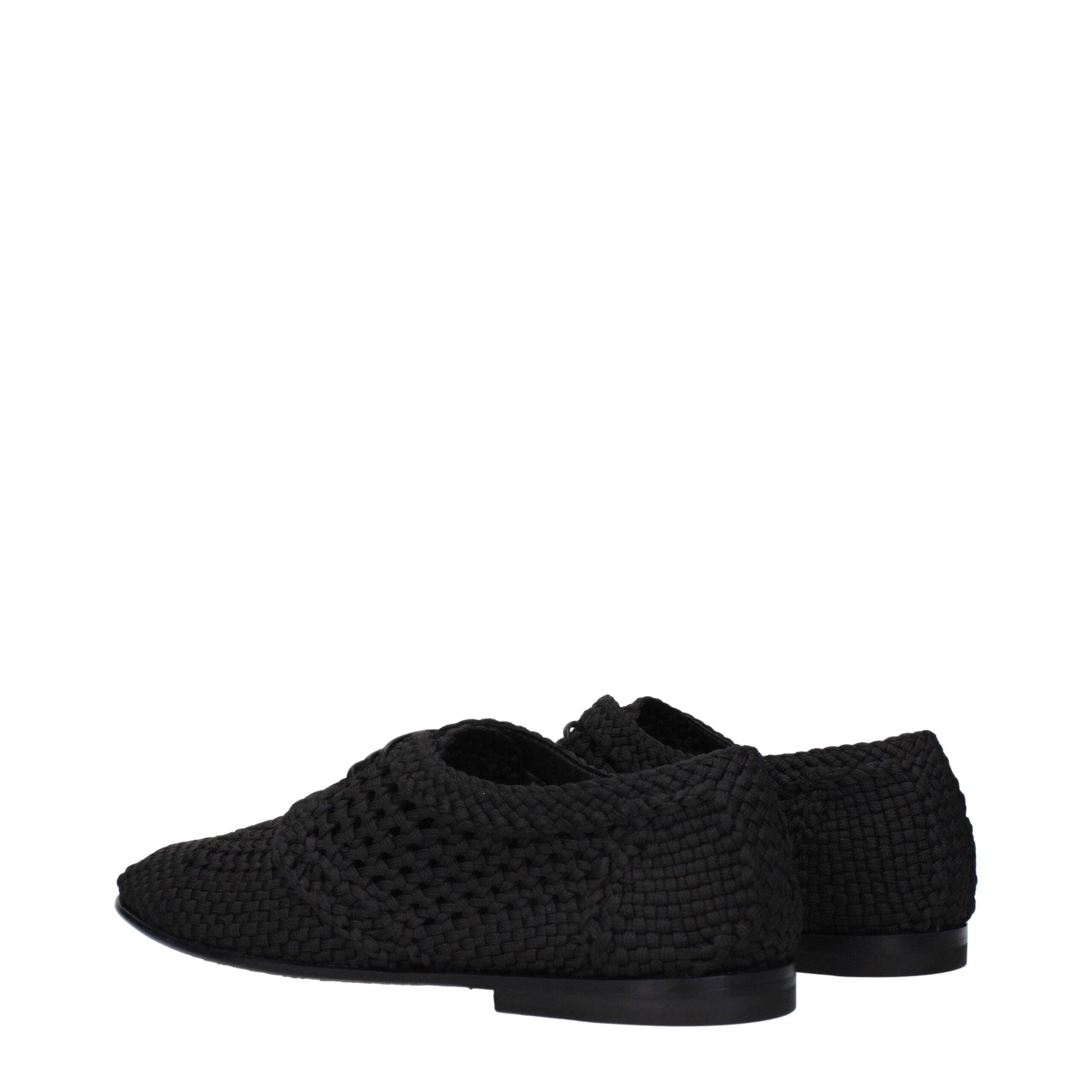 Dolce & Gabbana Black Fabric Shoes