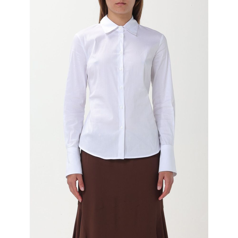 PINKO White Cotton Dress Shirt – Timeless Luxury Redefined