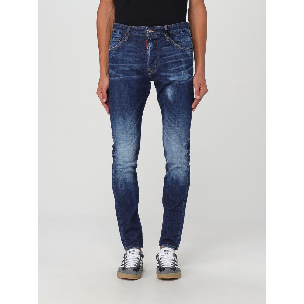 Dsquared² Blue Cotton Skinny Jeans – Luxe Designer Denim