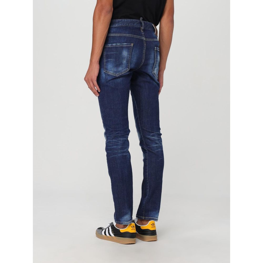 Dsquared² Blue Cotton Skinny Jeans – Luxe Designer Denim