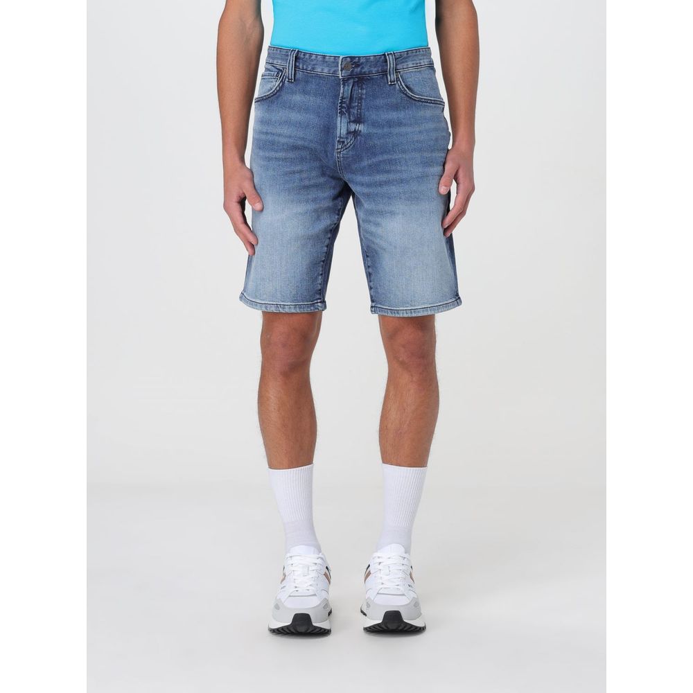 Hugo Boss Blue Denim Shorts – Artisanal Luxury for the Discerning
