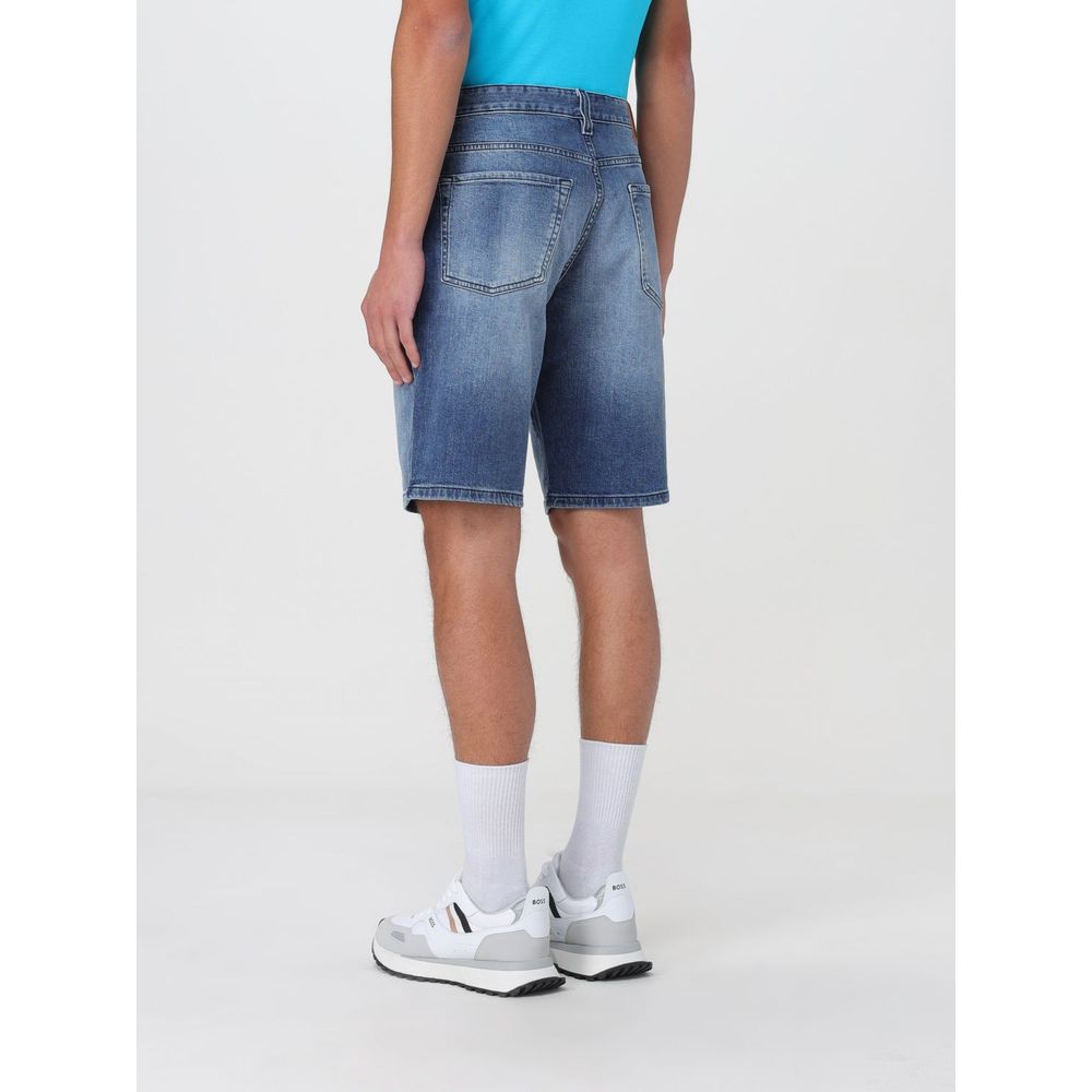 Hugo Boss Blue Denim Shorts – Artisanal Luxury Redefined
