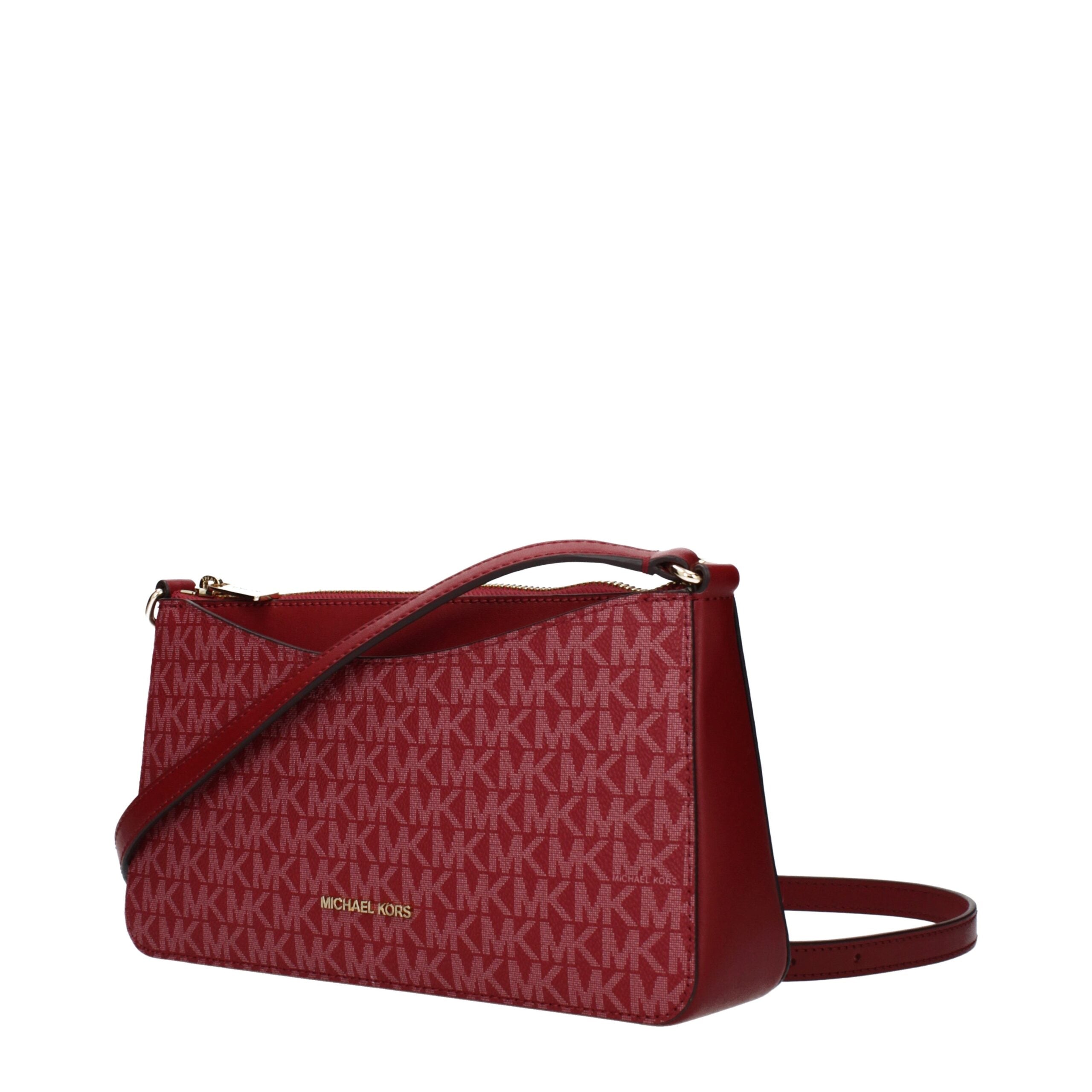 Elevate your style with the Michael Kors Red Fabric Crossbody Bag, a luxurious blend of sophistication and artistry, perfect for any discerning fashionista.
