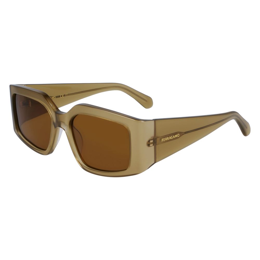 Indulge in the exquisite craftsmanship of Ferragamo Green Acetate Sunglasses, where luxurious design meets timeless elegance, elevating your every moment.