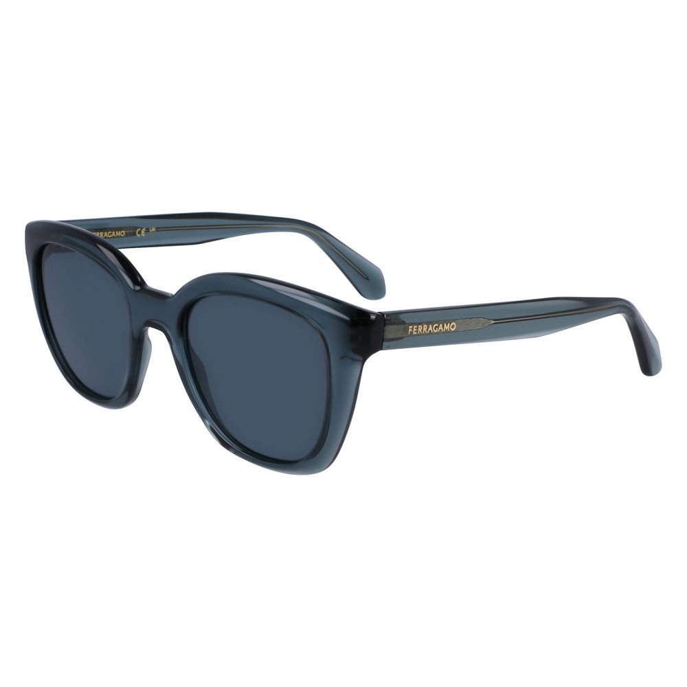 Indulge in the exquisite allure of Ferragamo Blue Injected Sunglasses, where timeless craftsmanship meets luxurious design, elevating your style to new heights.