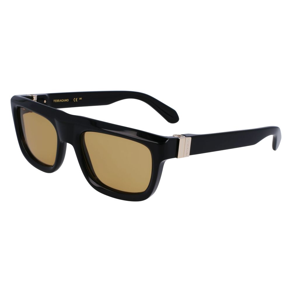 Ferragamo Black Acetate Sunglasses – Timeless Elegance Redefined