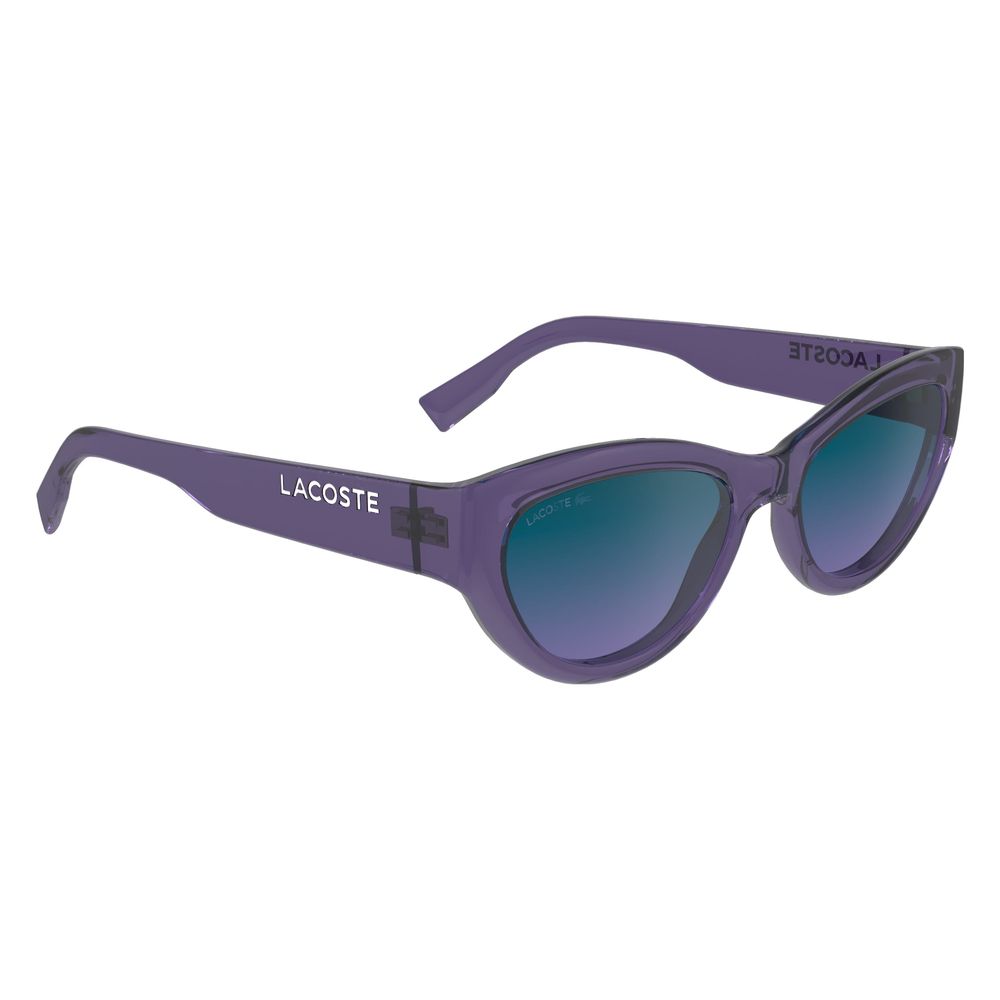Indulge in the allure of Lacoste Purple Injected Sunglasses, a luxurious accessory that embodies elegance and confidence, perfect for any sophisticated outing.