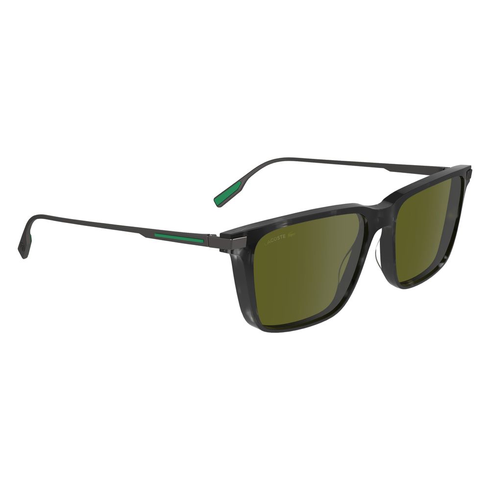 Elevate your style with Lacoste Gray Acetate Sunglasses, where exquisite craftsmanship meets timeless elegance, perfect for the discerning fashionista.